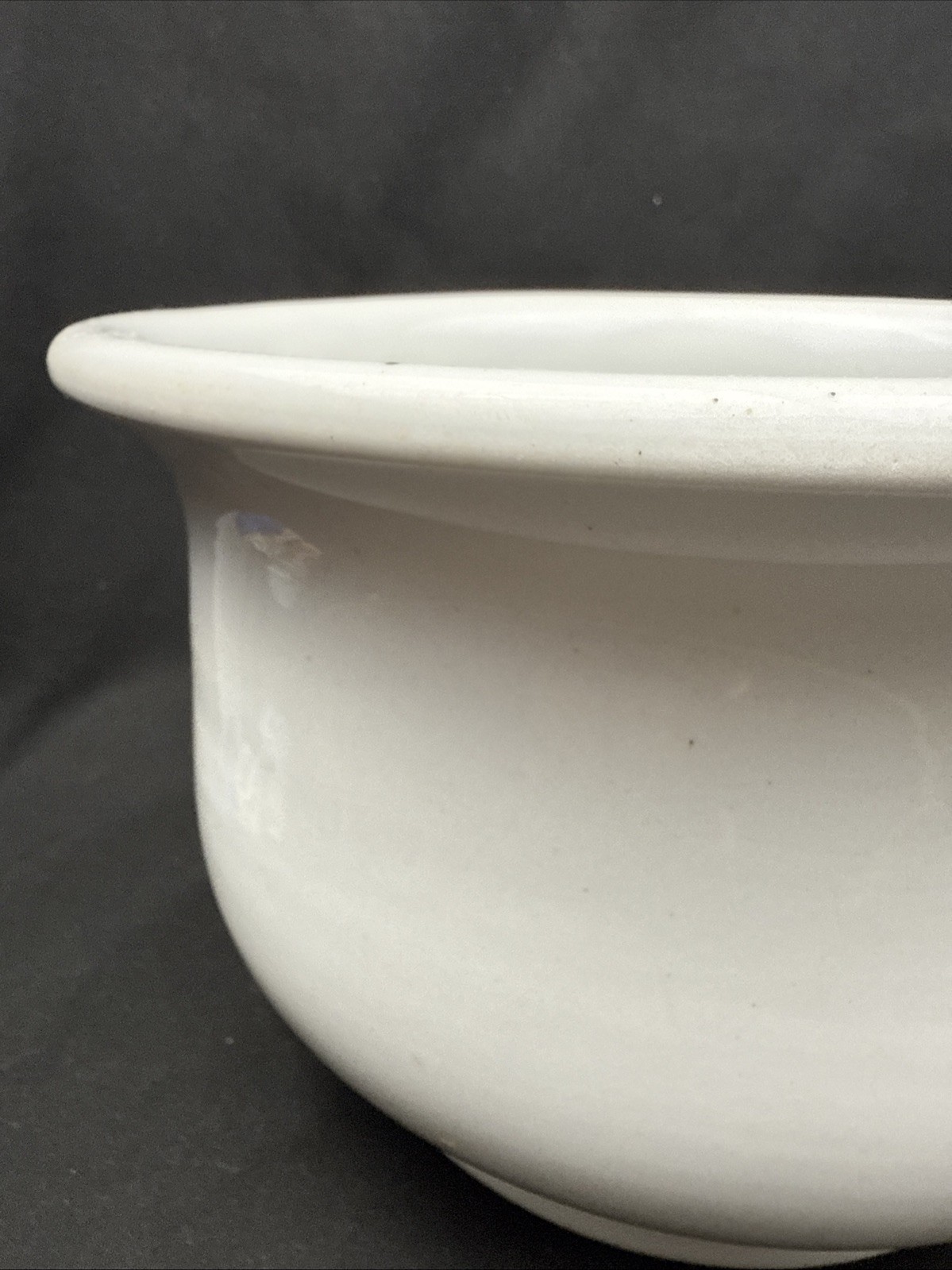 WARRANTED IRONSTONE LARGE WHITE CHAMBER POT Antique SENATE T&R BOOT BURSLEM