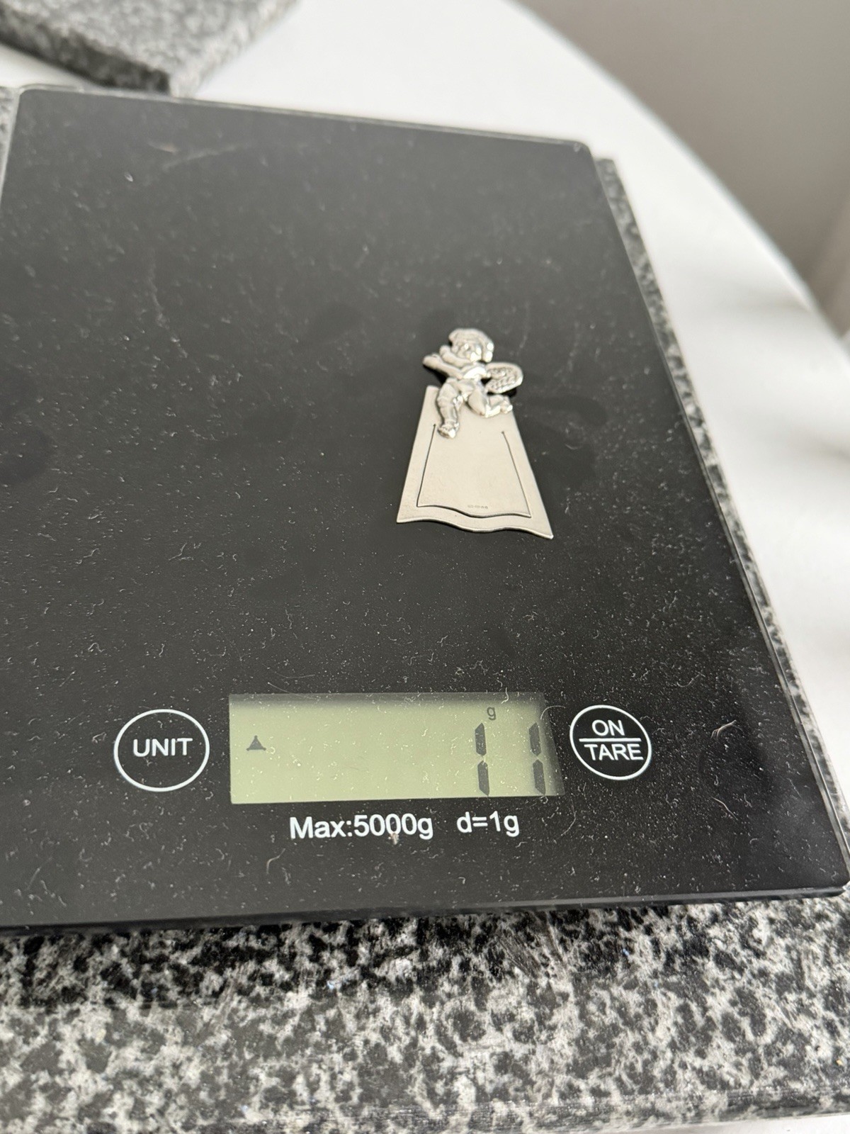 Vintage Solid Silver Cherub Bookmark London Import Marks 1993 11g