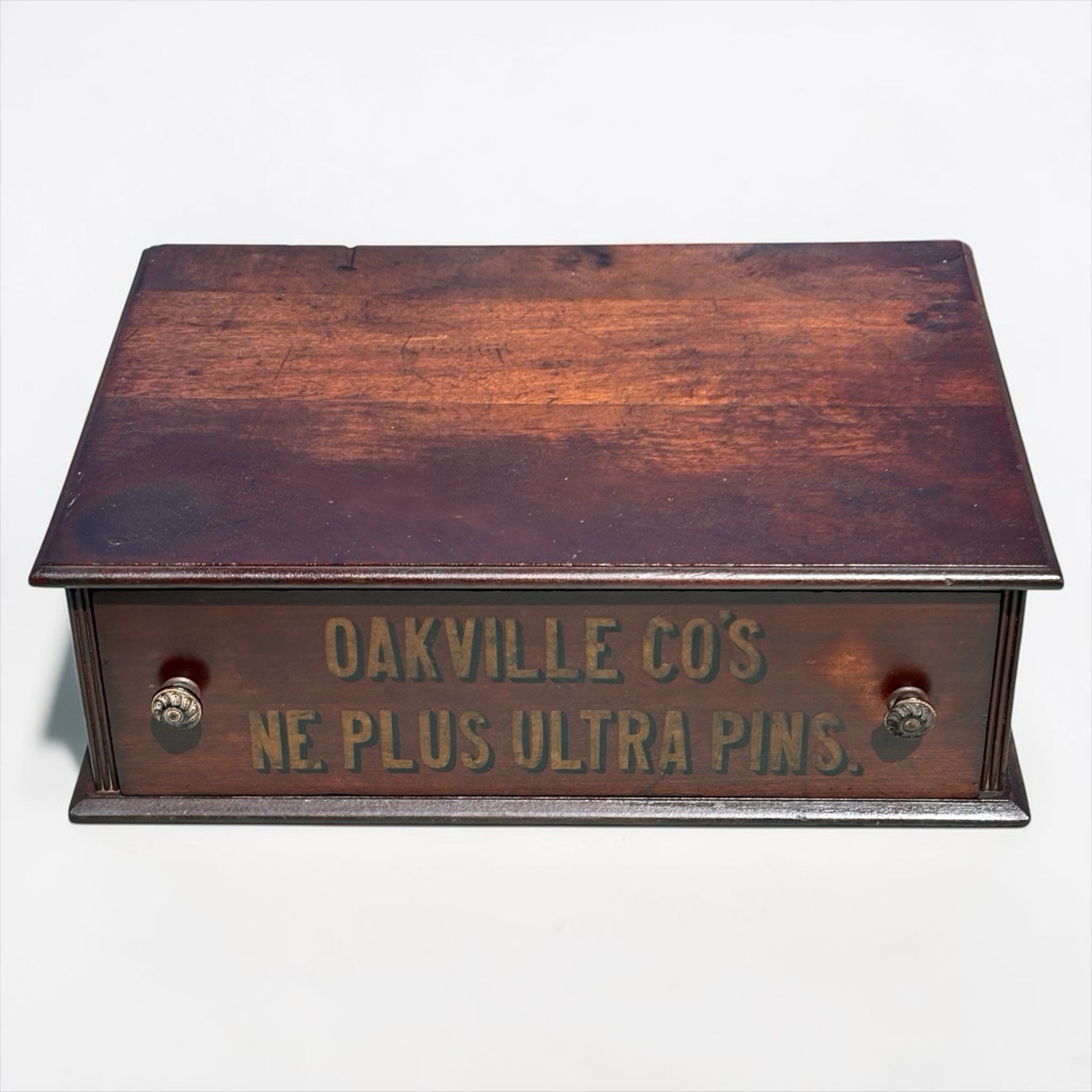 Antique Oakville Ultra Pins Sewing Spool Cabinet Mercantile Store Display Case
