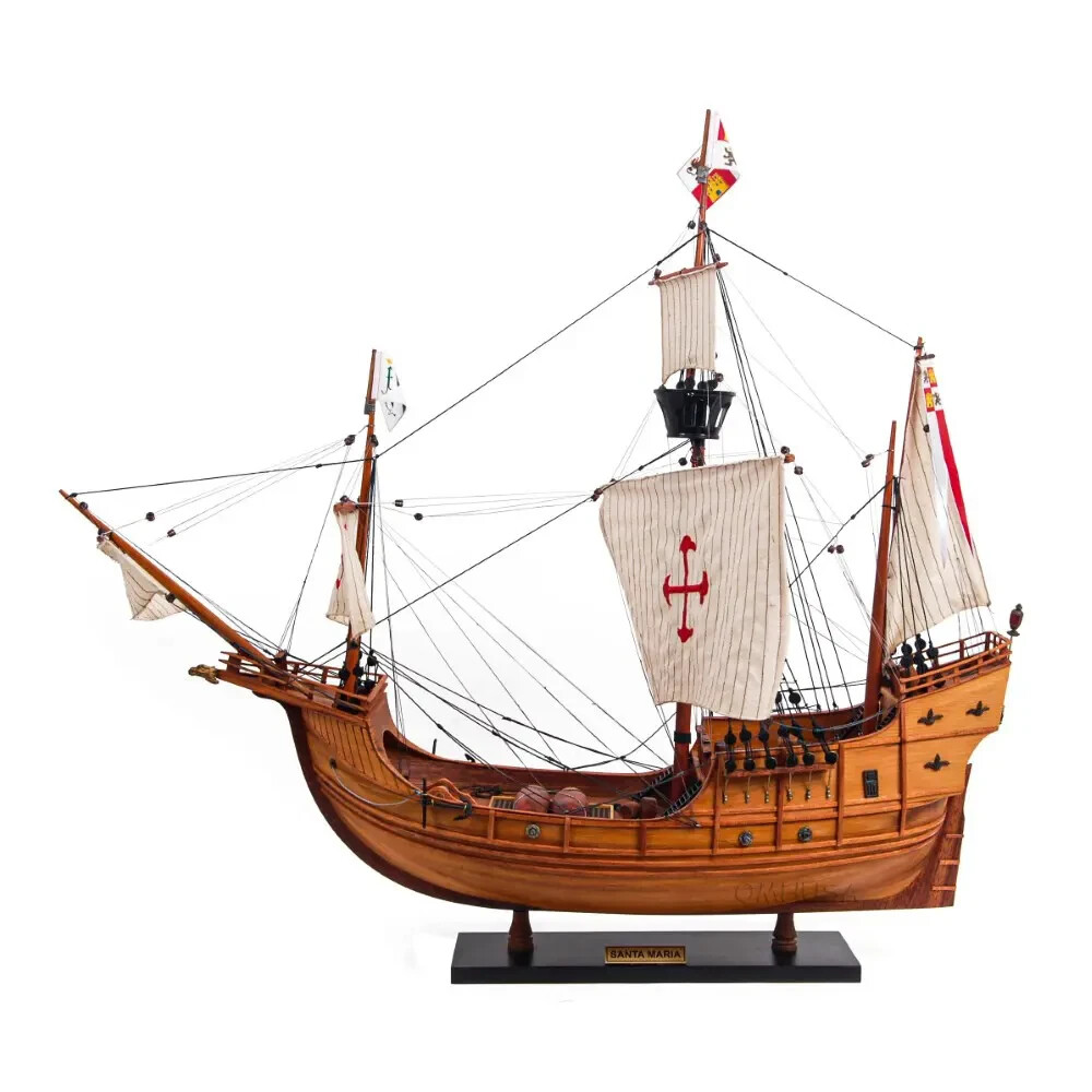 La Santa María 1492 Tall Ship Wooden Model 29″ Christopher Columbus Flagship