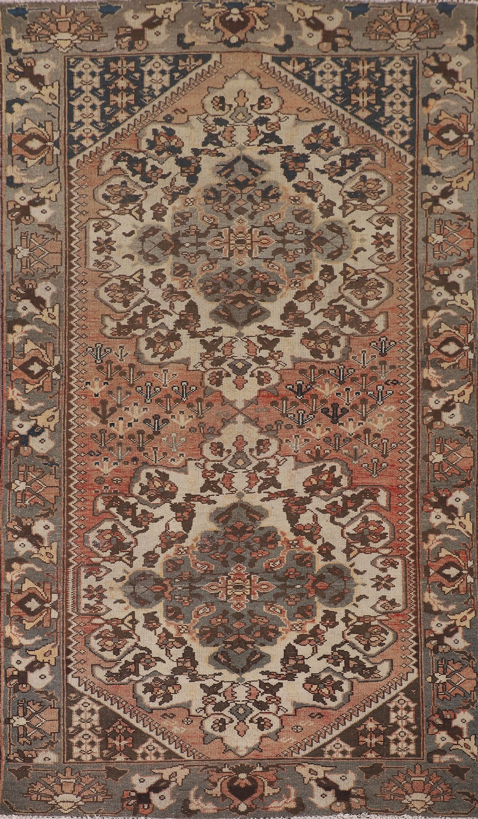 Handmade Wool Rust Area Rug 5×10 Traditional Home Decor Living Room Carpet