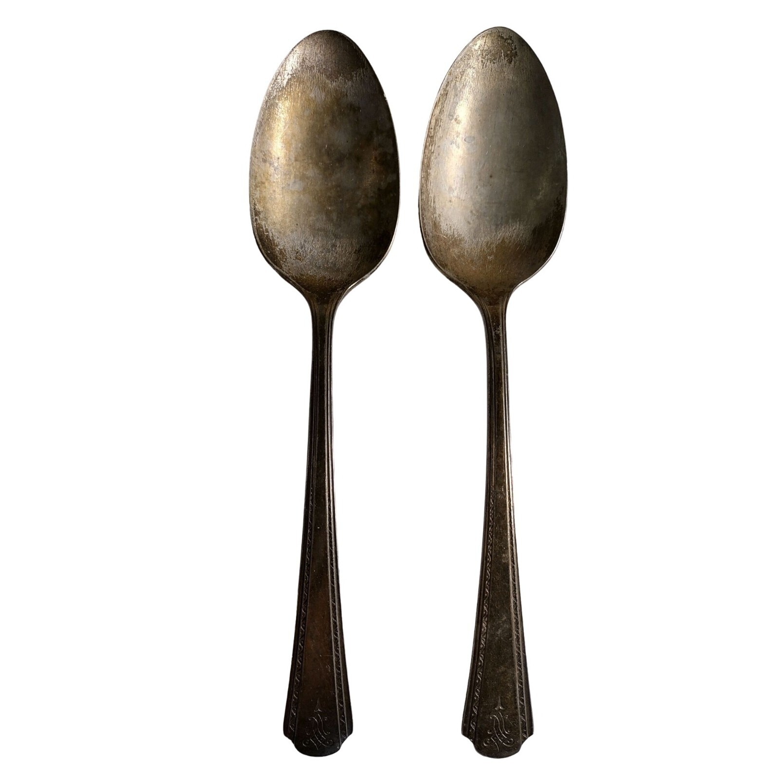 Senate Silverplate Tablespoons (Lot of 2 Spoona) vintage 7-7/8″