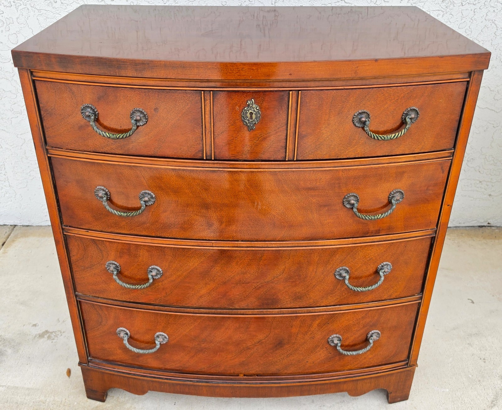 Vintage Century Furniture Georgian Bowfront Chest of Drawers