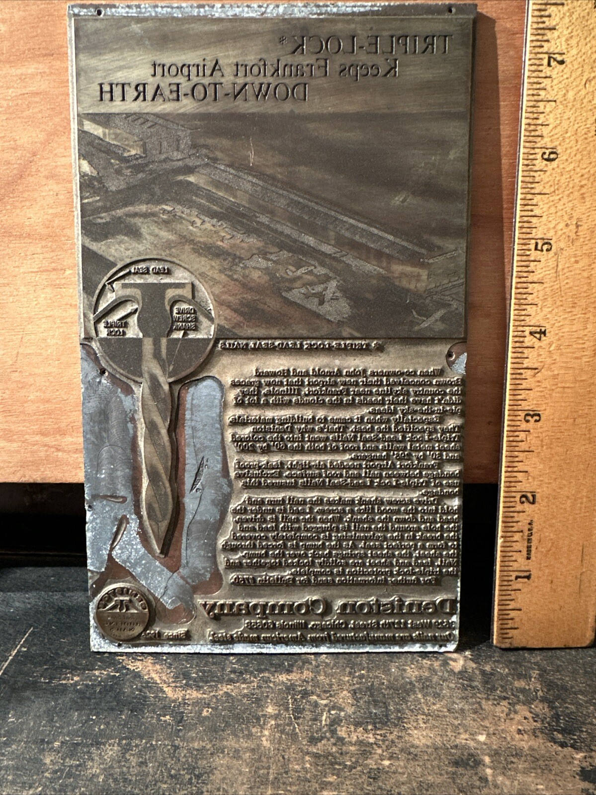 Printing Block Plate Deniston Lead Head Roofing Nails. Made From American Steel!