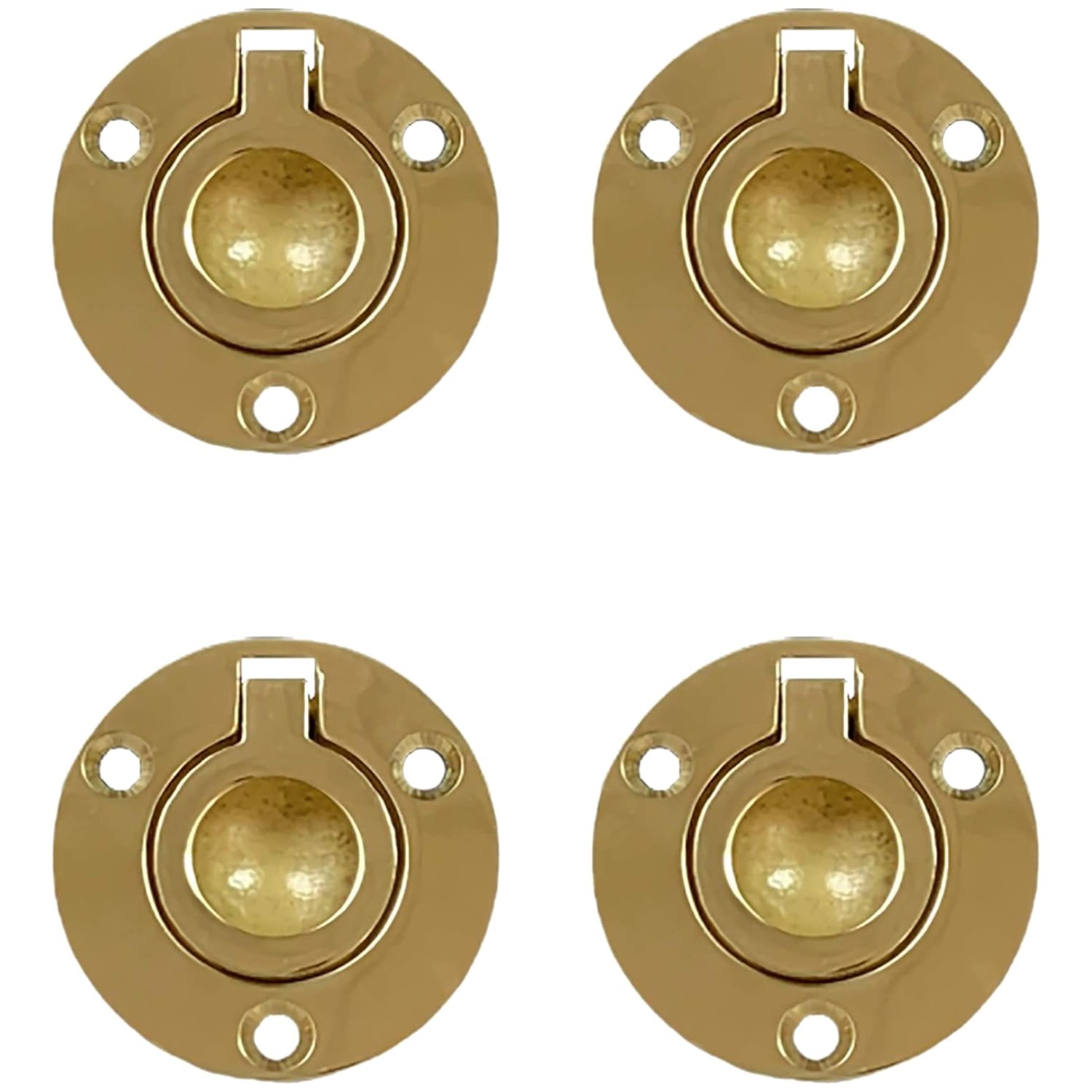 Matte Black Steel Flush Ring Pull, Heavy Duty, 1-1/2″ Round