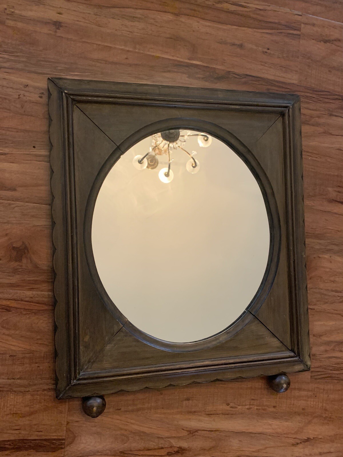 Vintage Davis Cabinet Co. 345 Chest Mirror 17.5” x 21.5” Wooden Framed 1951