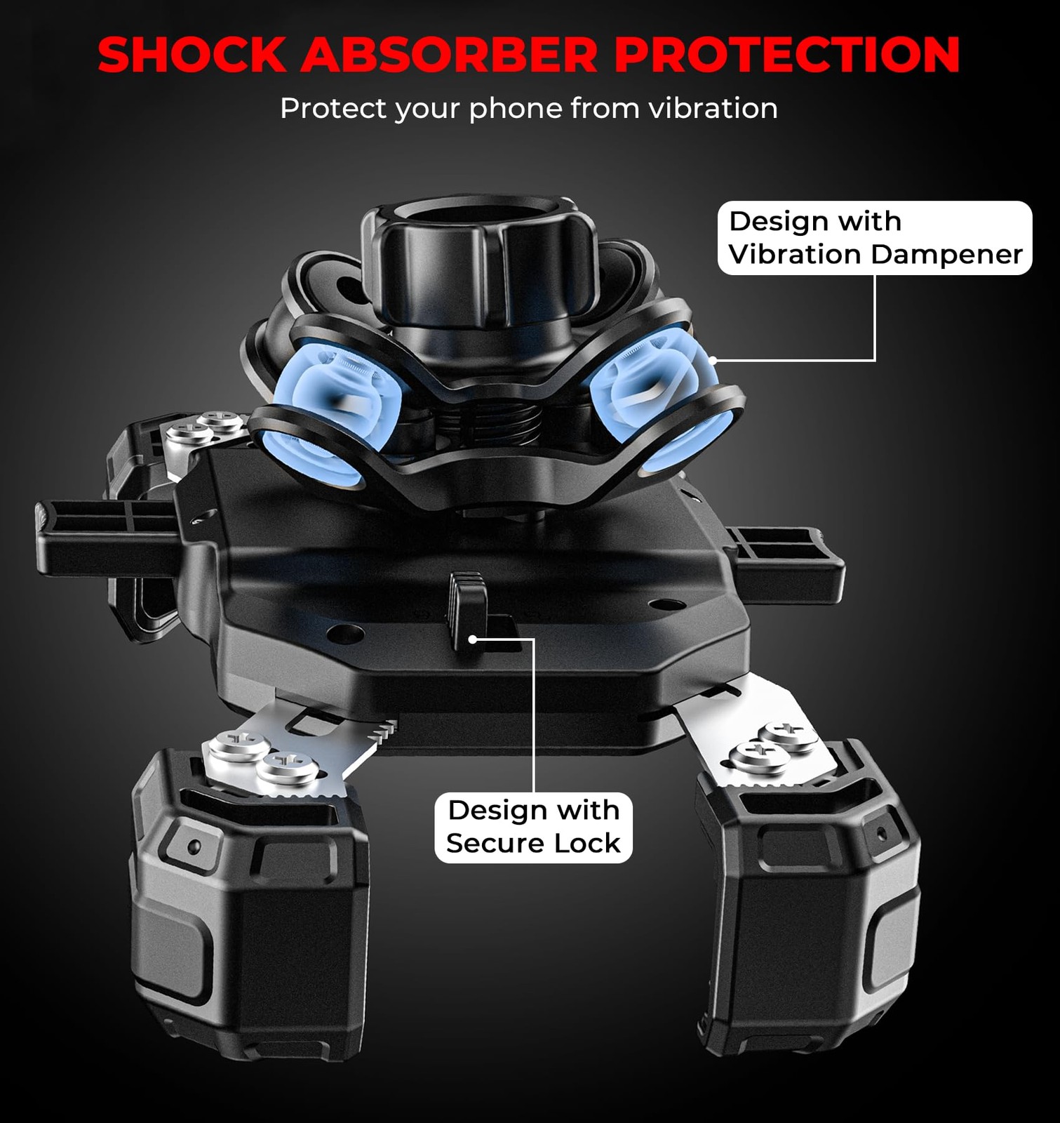 Motorcycle Phone Mount Vibration Dampener Bike Holder