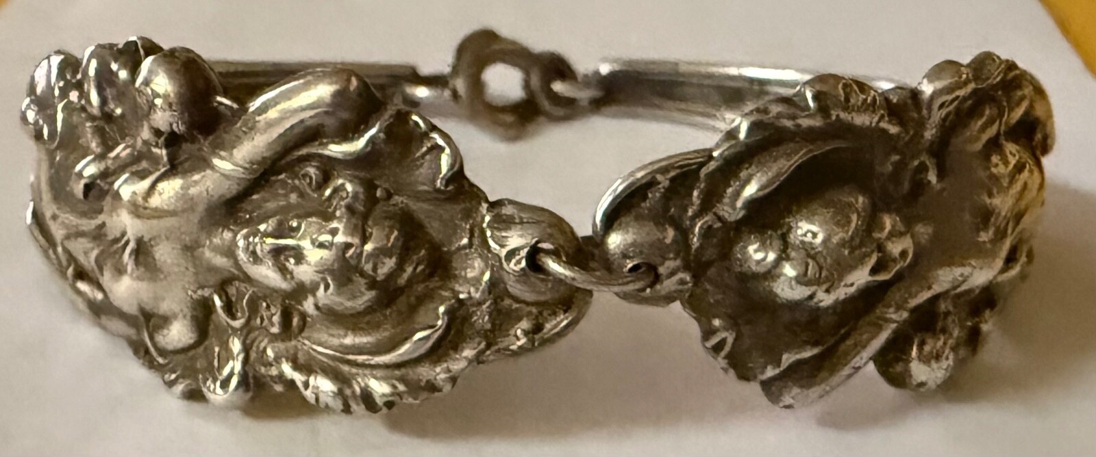 Antique Love Disarmed Reed Barton Sterling Silver Flatware Bracelet