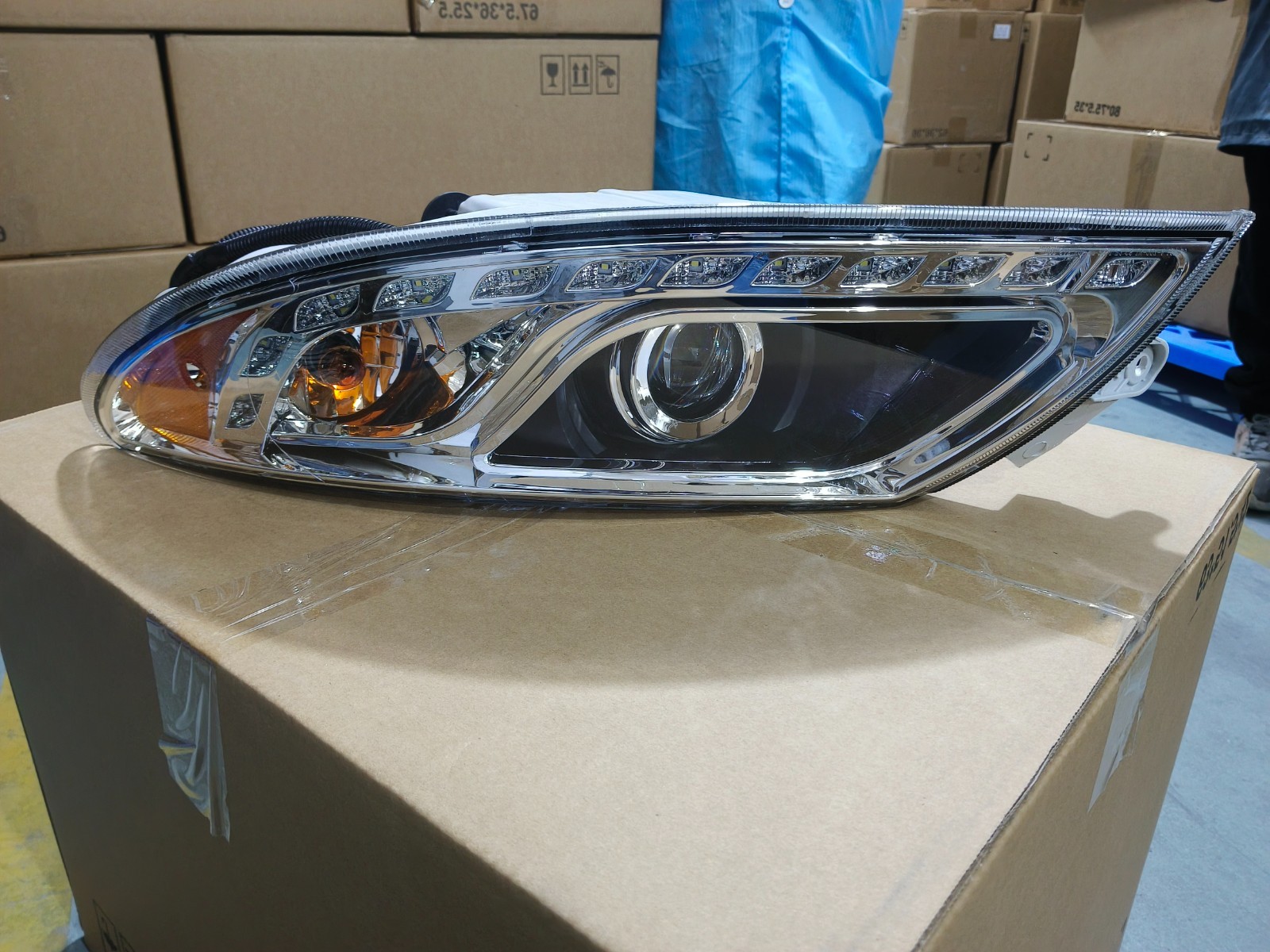 Halogen Headlight Assy With Projector Lh, For International 4300/4400 01-12