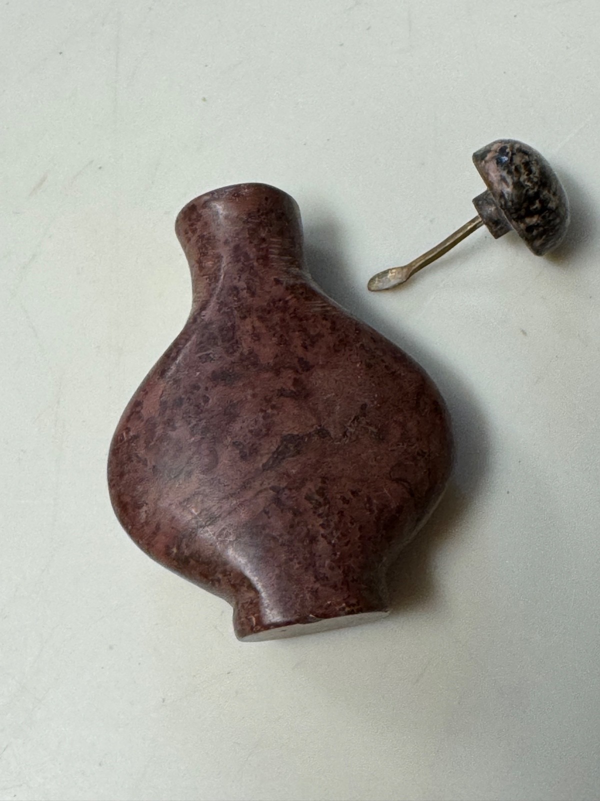 Goldstone Snuff Bottle 2 1/2 ” Tall x 1 3/4 ” Wide Qing Dynasty
