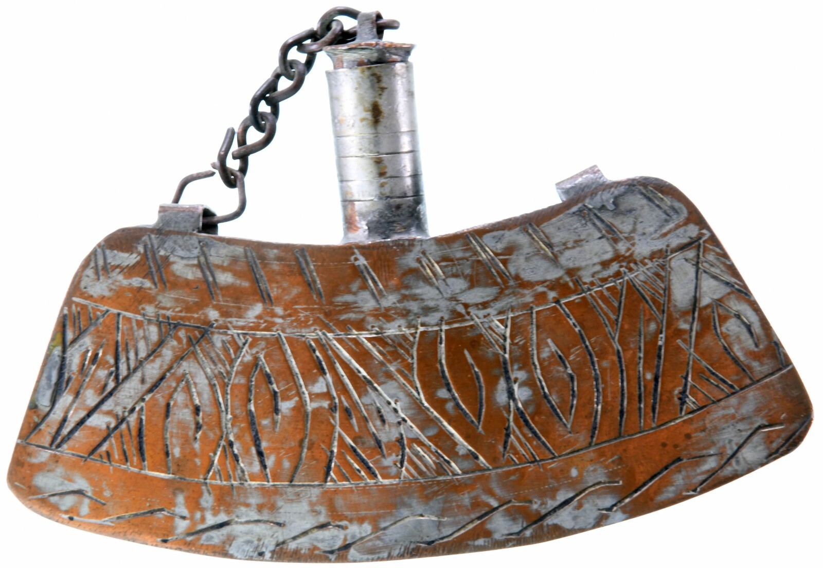 19th CENTURY MIDDLE EASTERN/KUWAIT POWDER FLASK #10082