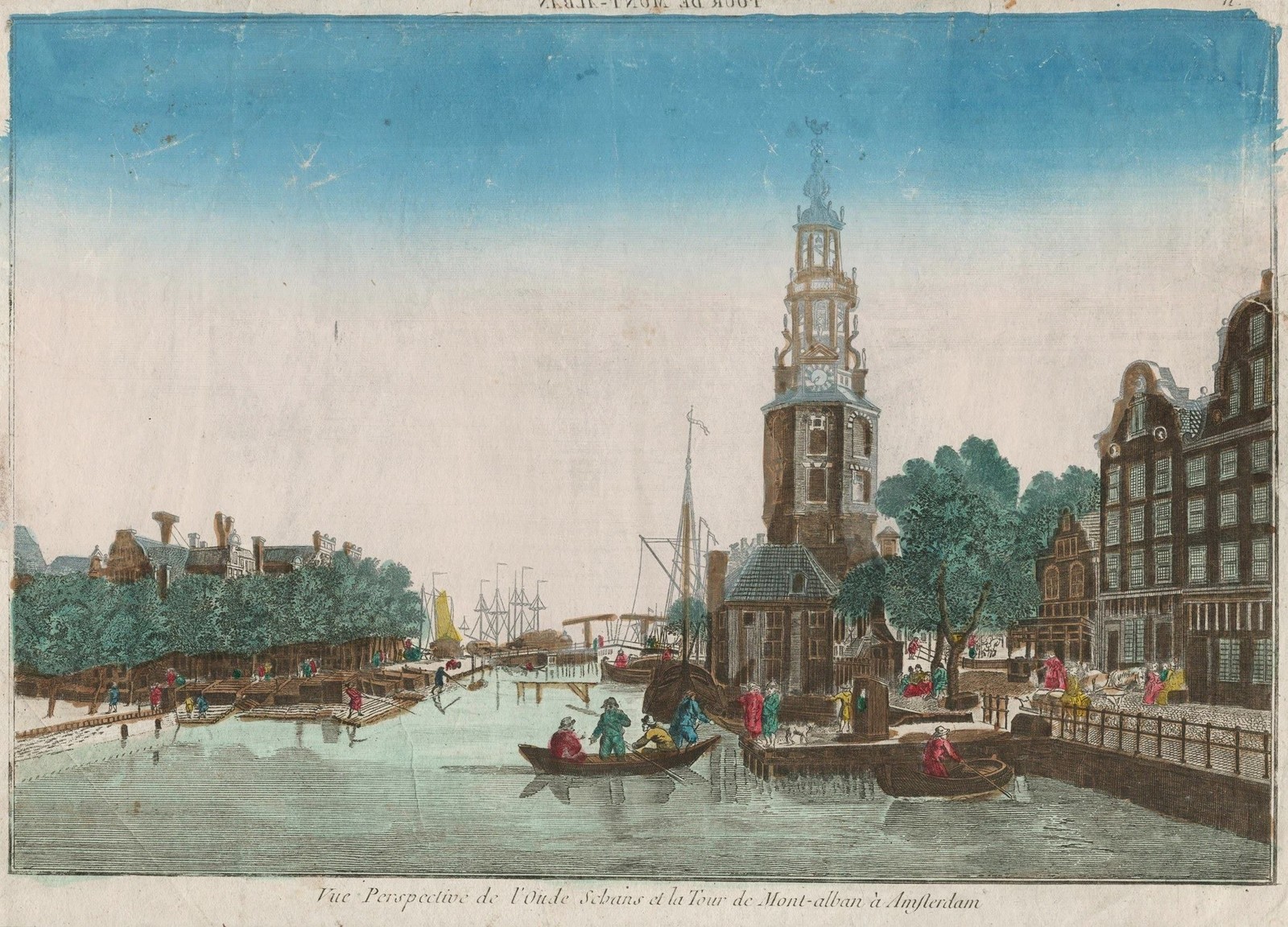 Amsterdam Montelbaanstoren Holland Box Blade Optical View Copperplate 1780