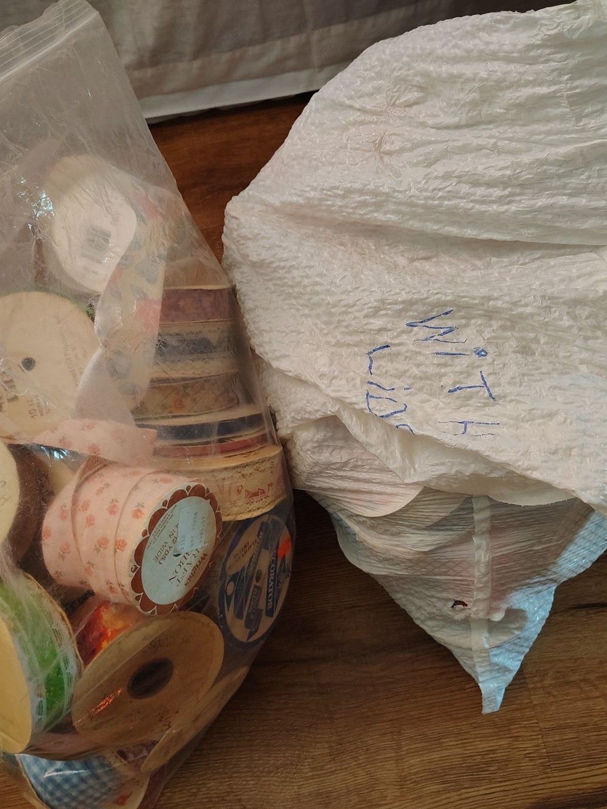Beautiful Vintage Assorted Decorative Ribbon Spools – Pink, Green, Cream