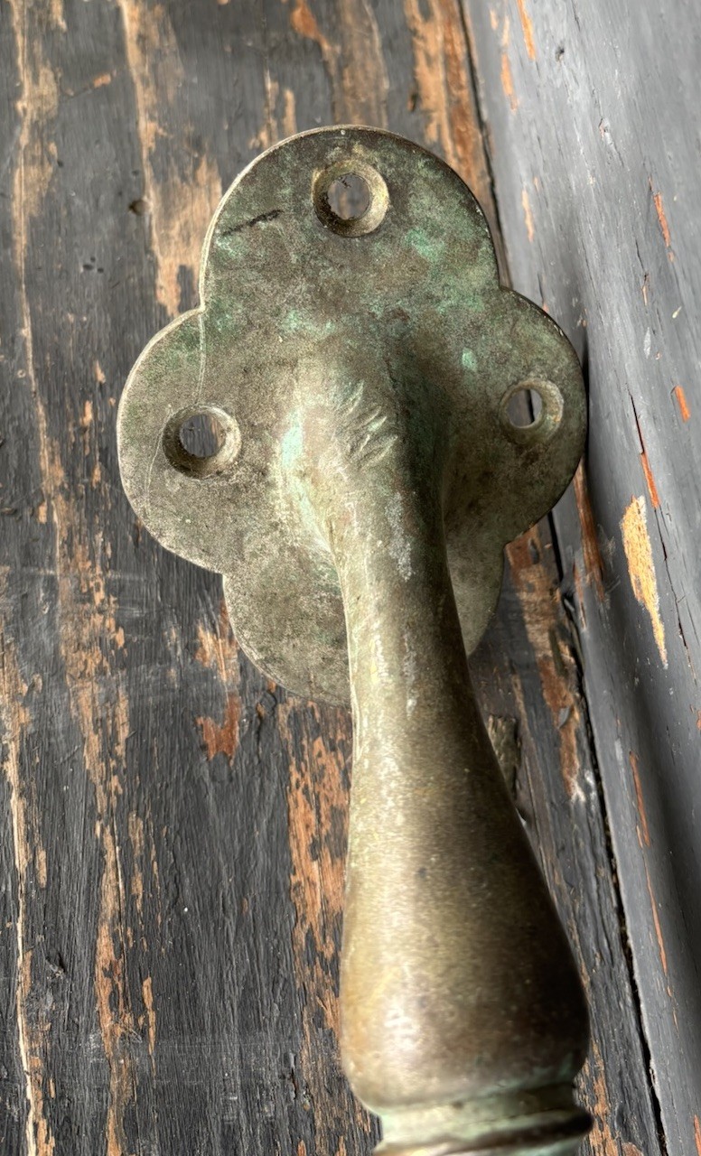 Antique Art Deco Hand Rails Beautiful Patina Spiral Hand Hold
