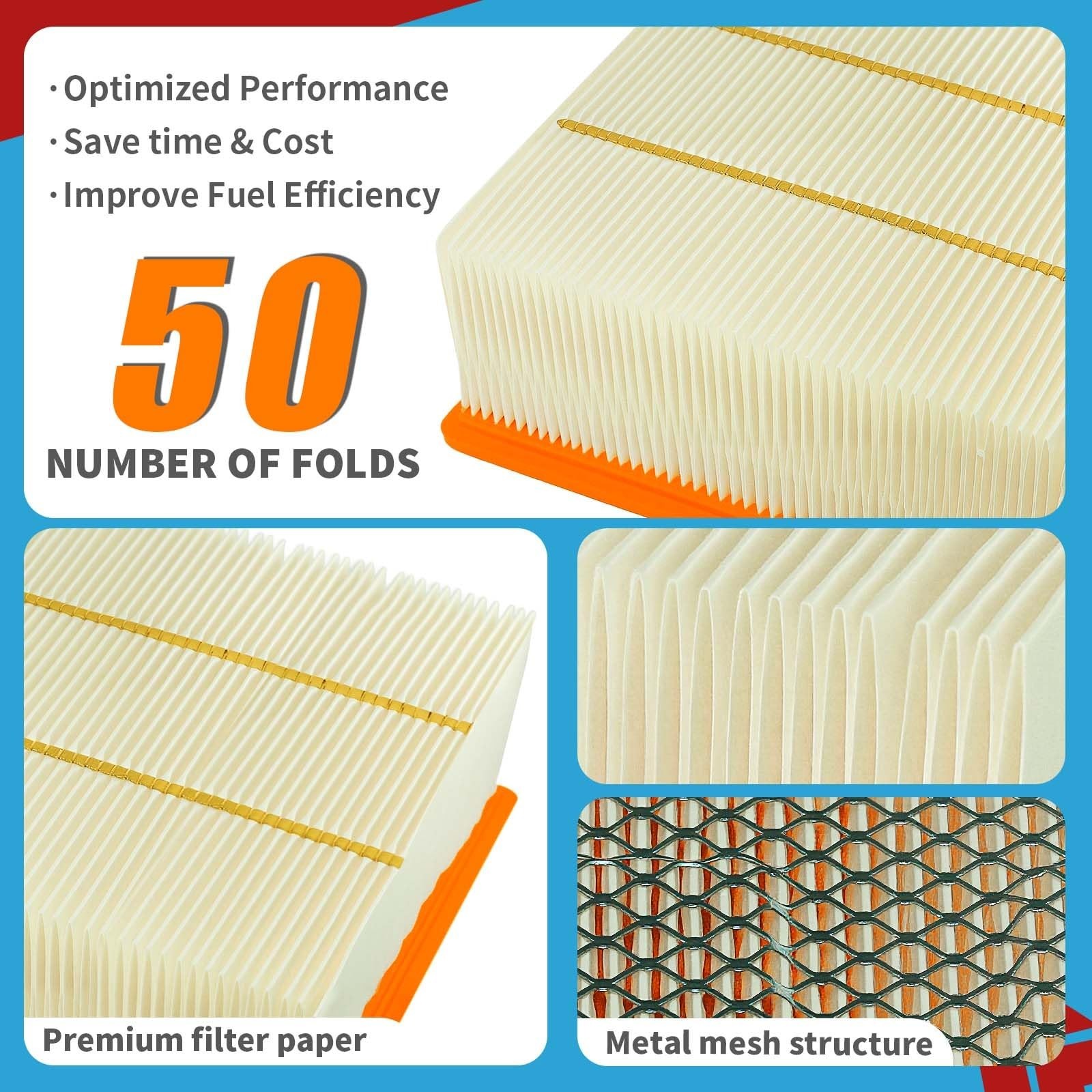 Engine Air Filter CA10261 replacement for Dodge Ram 2500 3500 4500 5500 07-10…