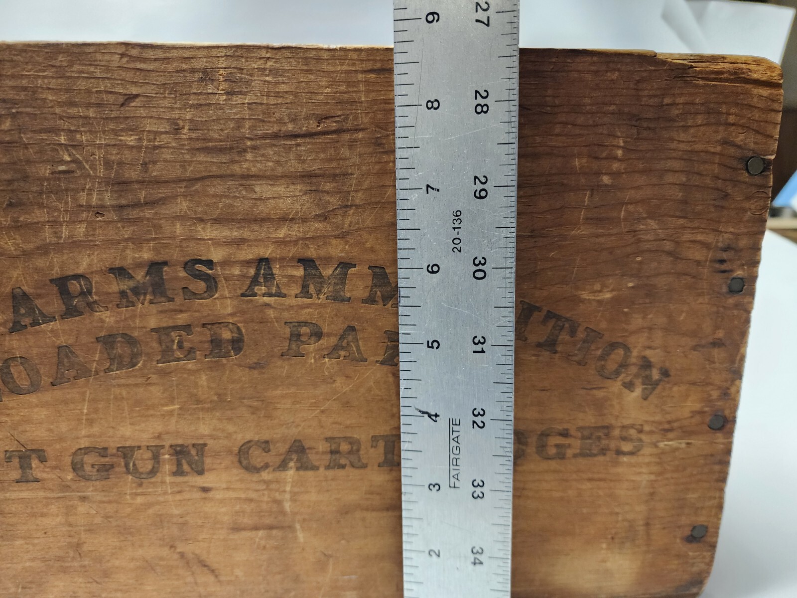 Antique American Eagle XL Grade Wood Ammo Box 500 12 GA