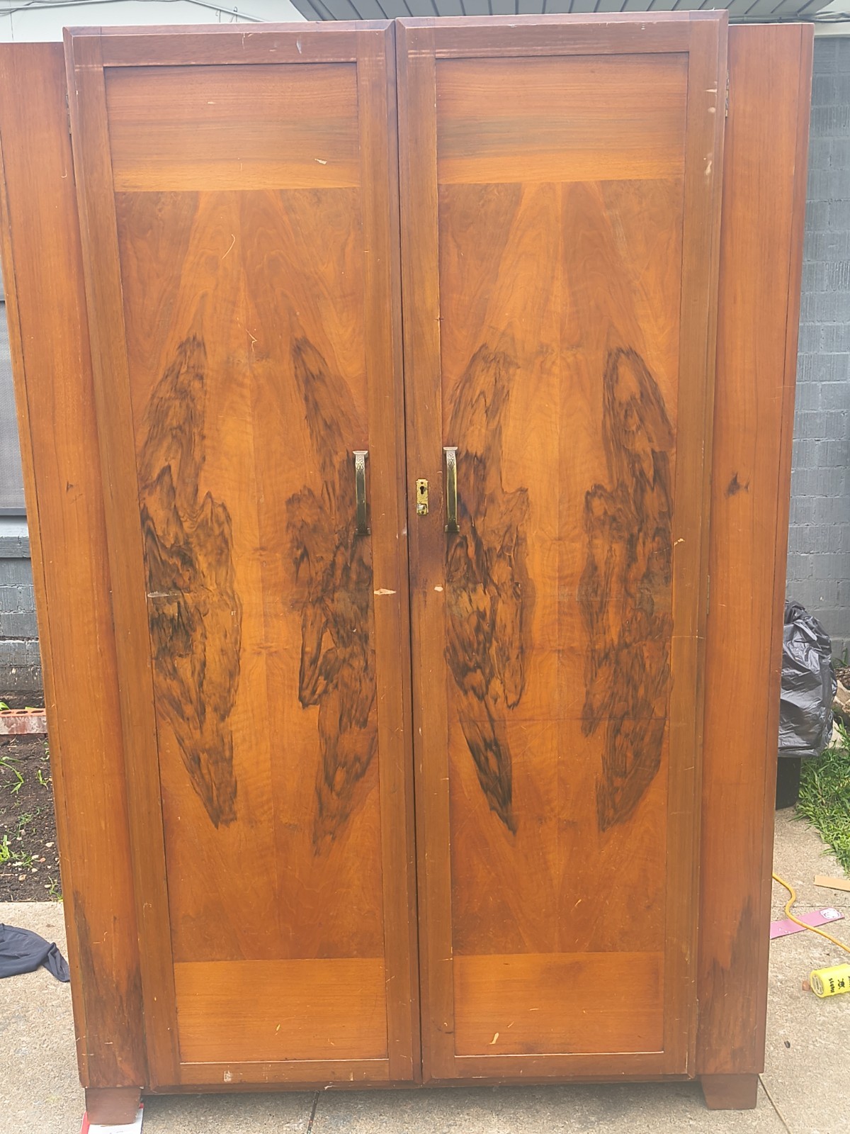 antique mirrored armoire wardrobe