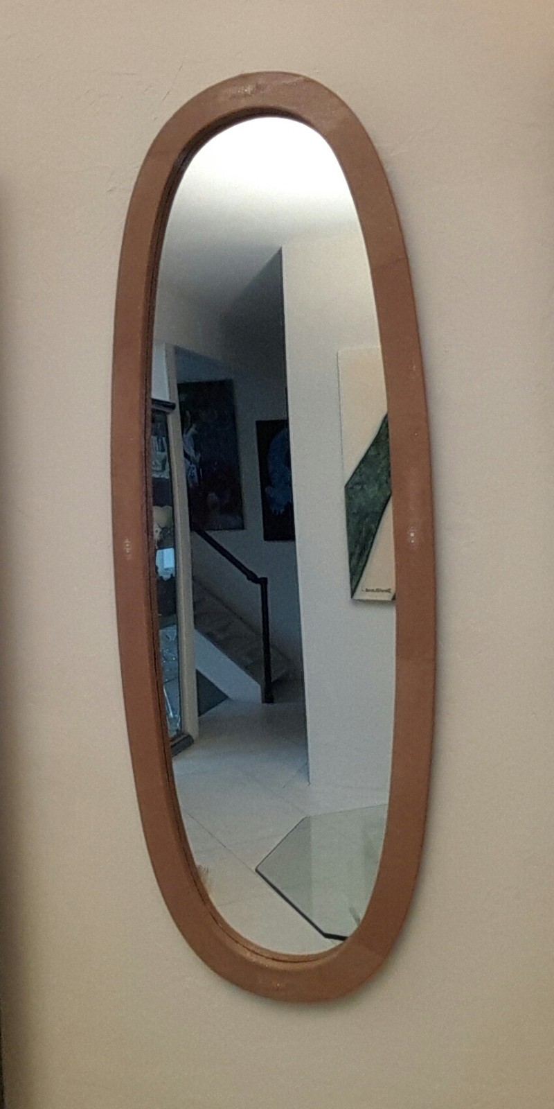 vintage art deco wall mirror decor with a Galuchat/Stingray Frame