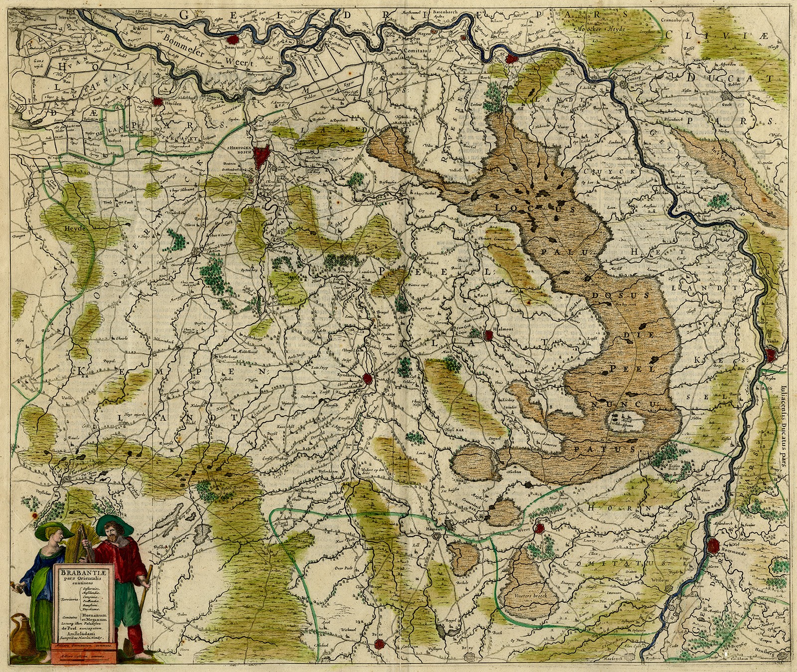 Antique Print-BRABANTIAE PARS ORIENTALIS-BRABANT-Hondius-ca 1629
