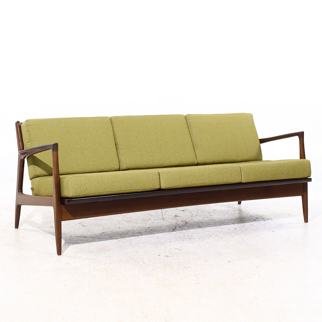 Kofod Larsen for Selig Mid Century Danish Walnut Sofa