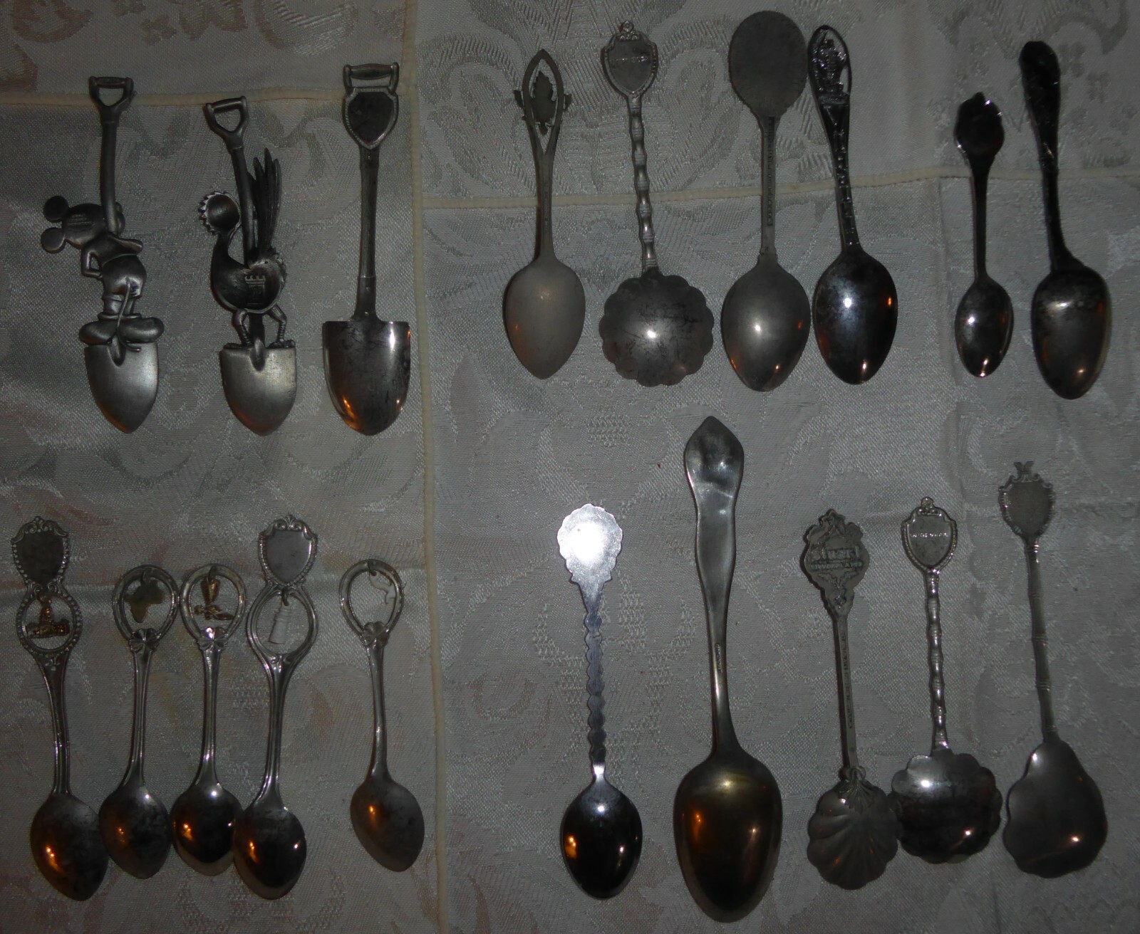 Vintage Lot of 19 Souvenir Spoons from the Americas