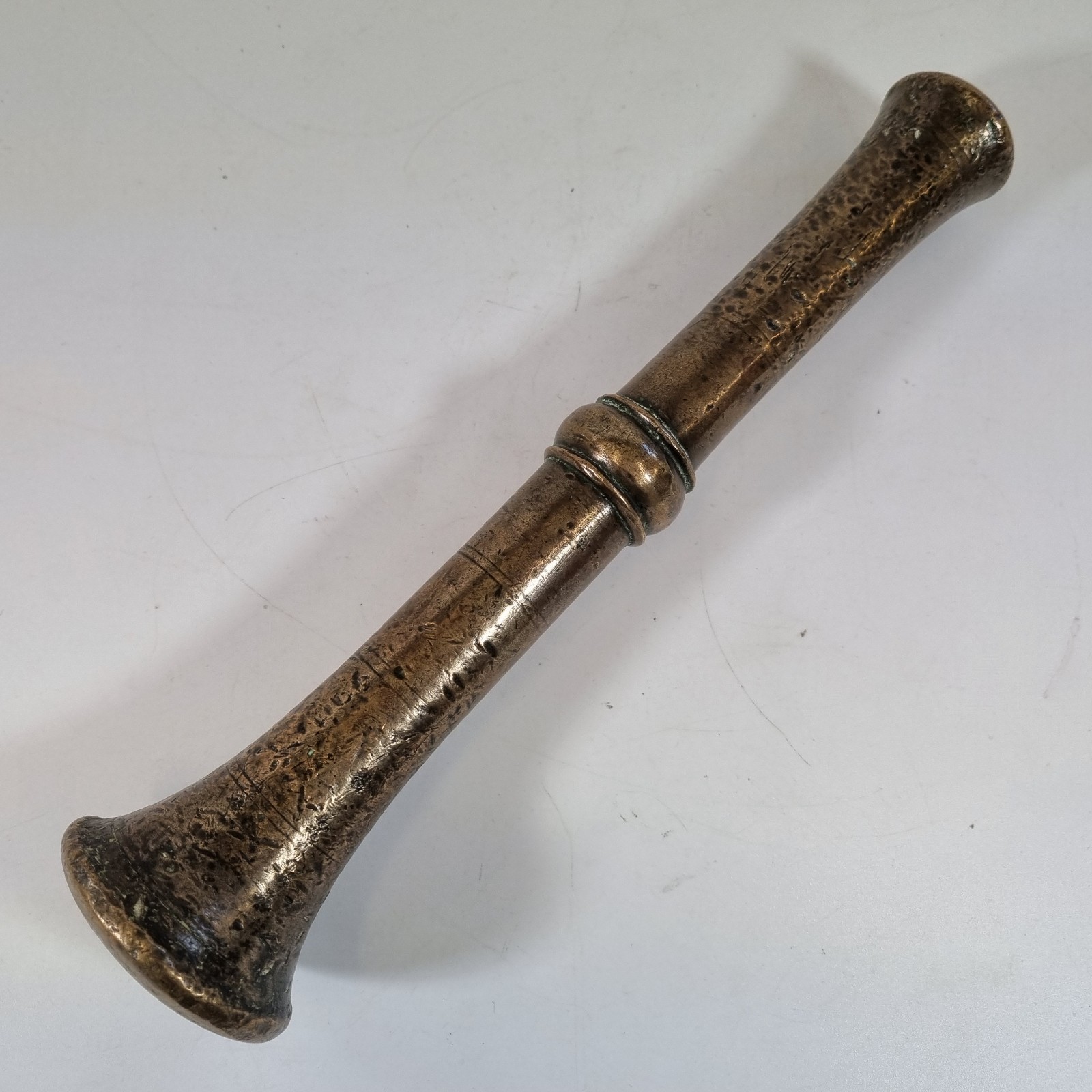 Antique 18thC Bronze Pedestal Pestle 27.5cm Long 2kg