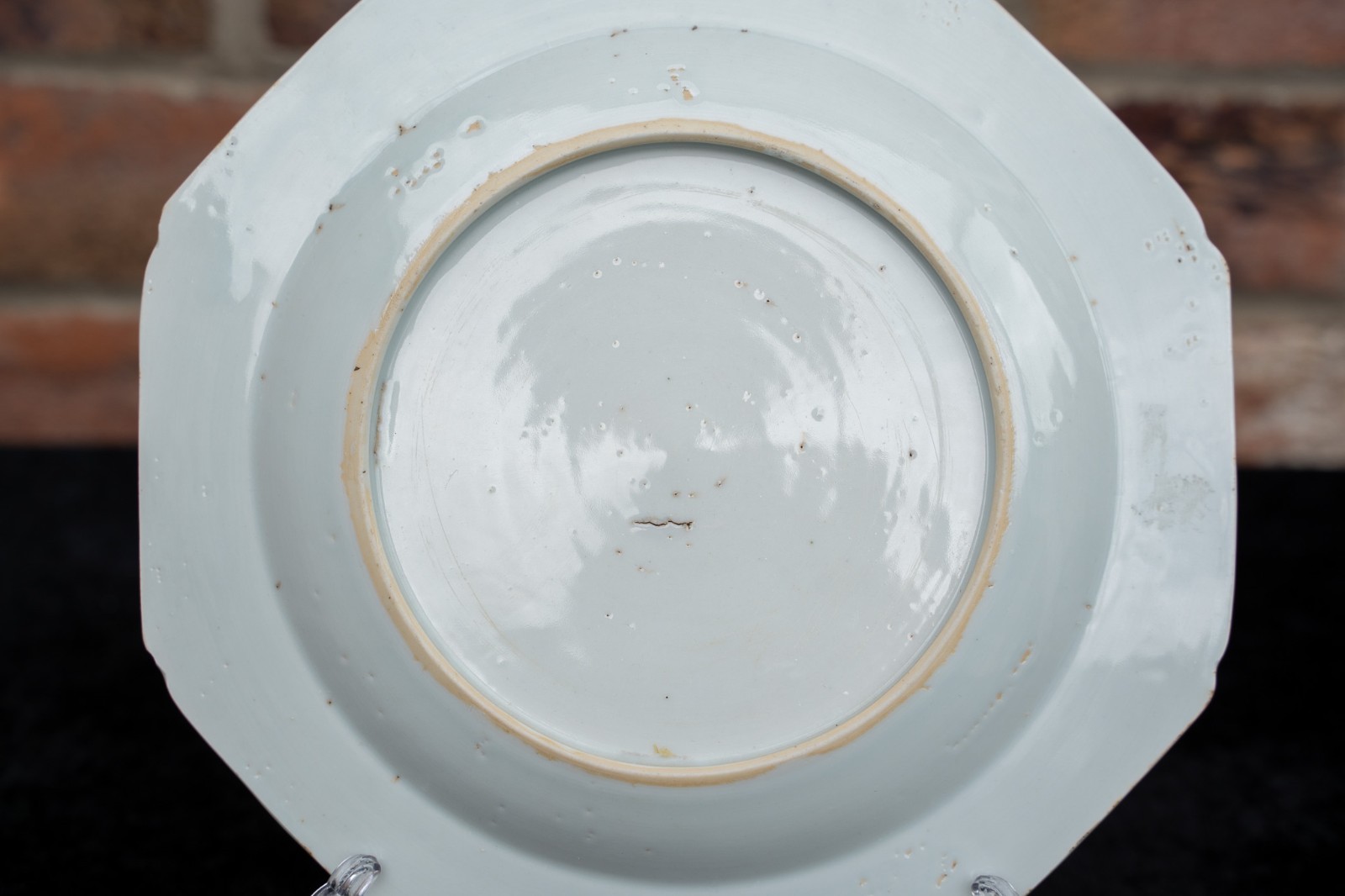 Chinese 18th Century Underglazed Blue Gilted Plate 22cm Diameter