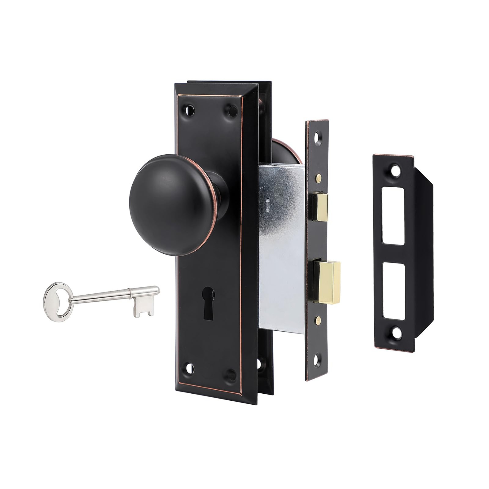 Newliplace Mortise Lock Set for 1 Pack, Oil Rubbed Bronze