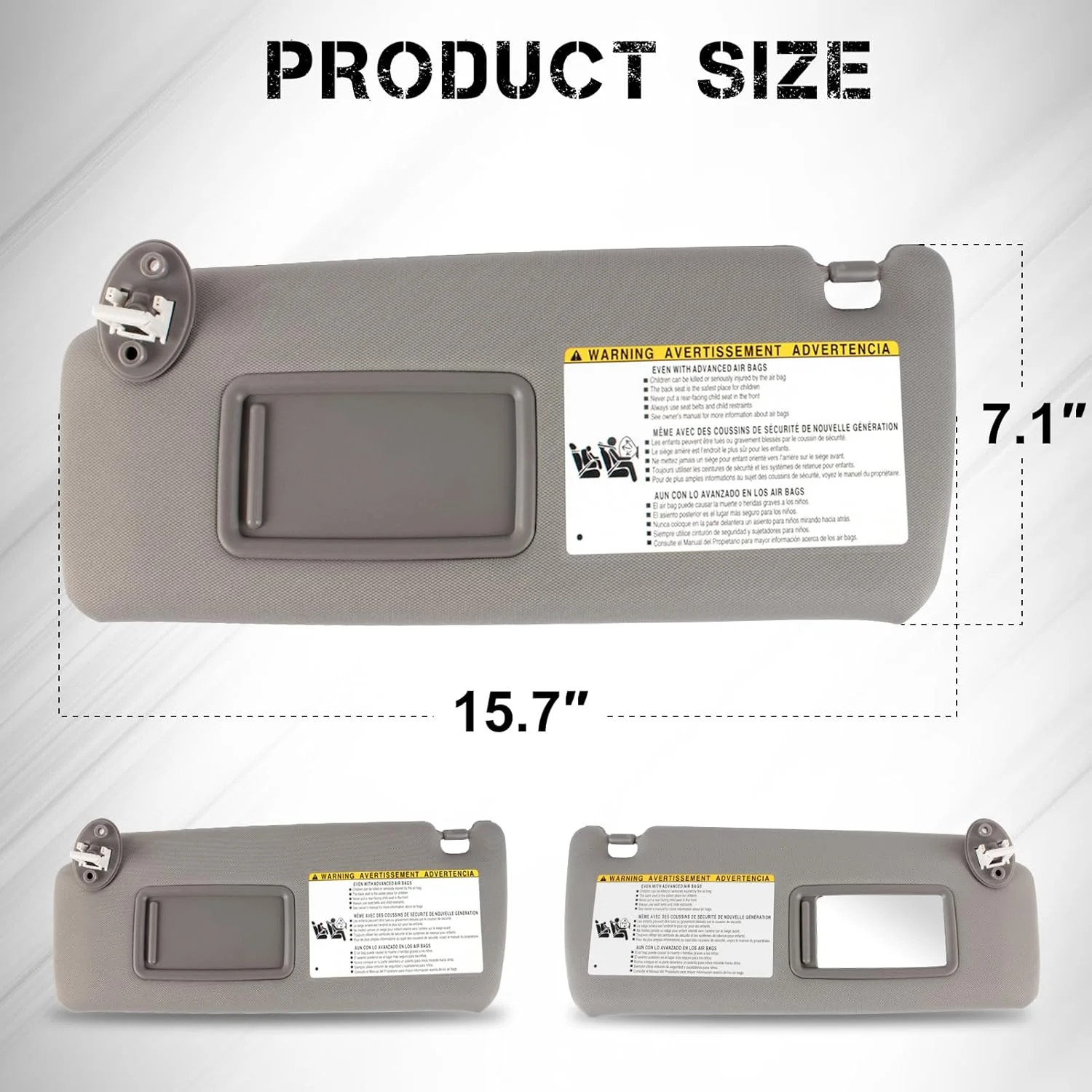 Left Driver Side Sun Visor Compatible with 2010 2011 2012 2013 2014 2015 2016 20