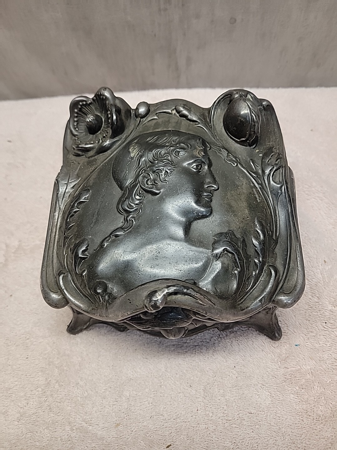 P•Vintage Art Nouveau 1900’s W. B. Mfg. Co. #324 Weidlich Brothers Jewelry Box