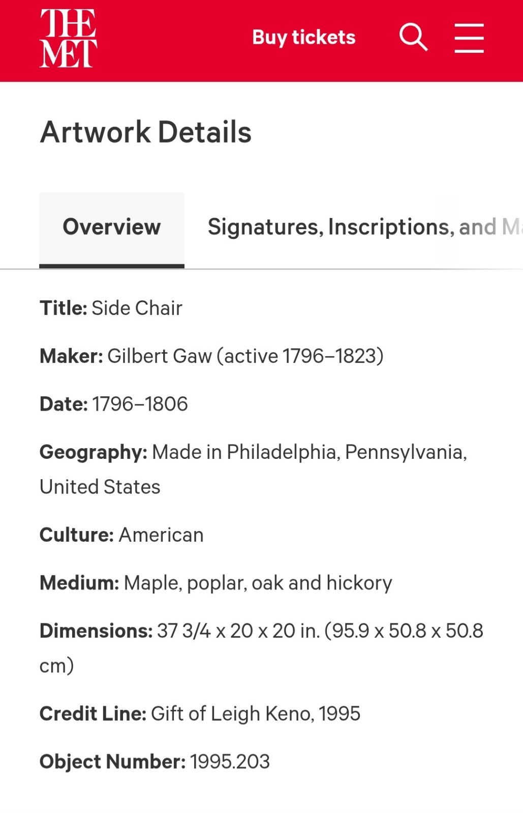 Gilbert Gaw Windsor Chair c.1796 – Appraised, Museum Match, George Washington
