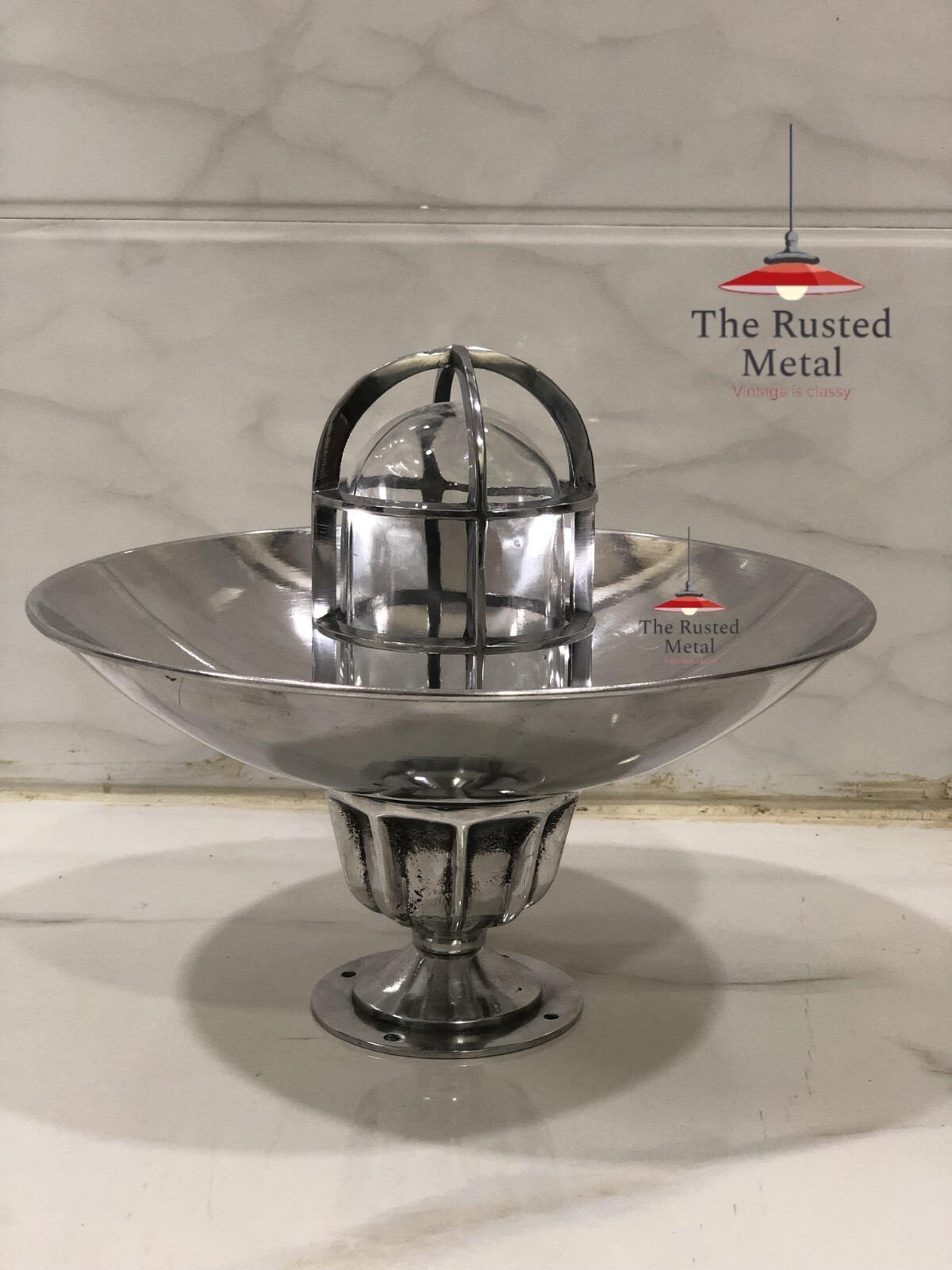 Aluminum Post Mount Bulkhead Light with Shade – Durable Pathways Lighting