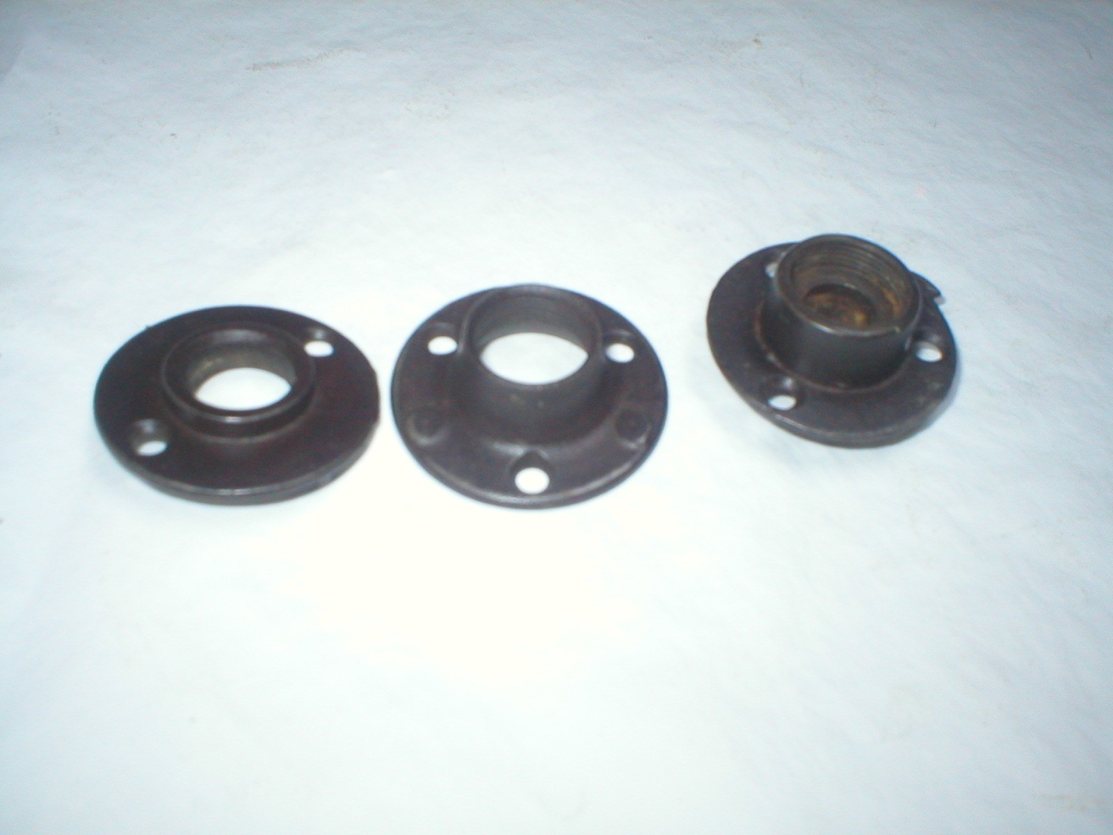 Antique Cast Iron Metal Escutcheons with Threads