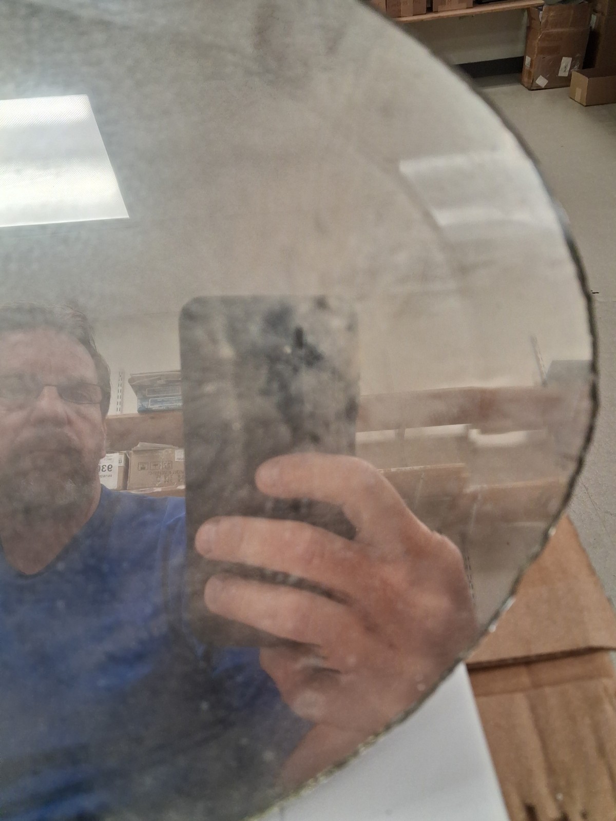 Antique Oval Replacement Mirror — Dated 1911 On Back