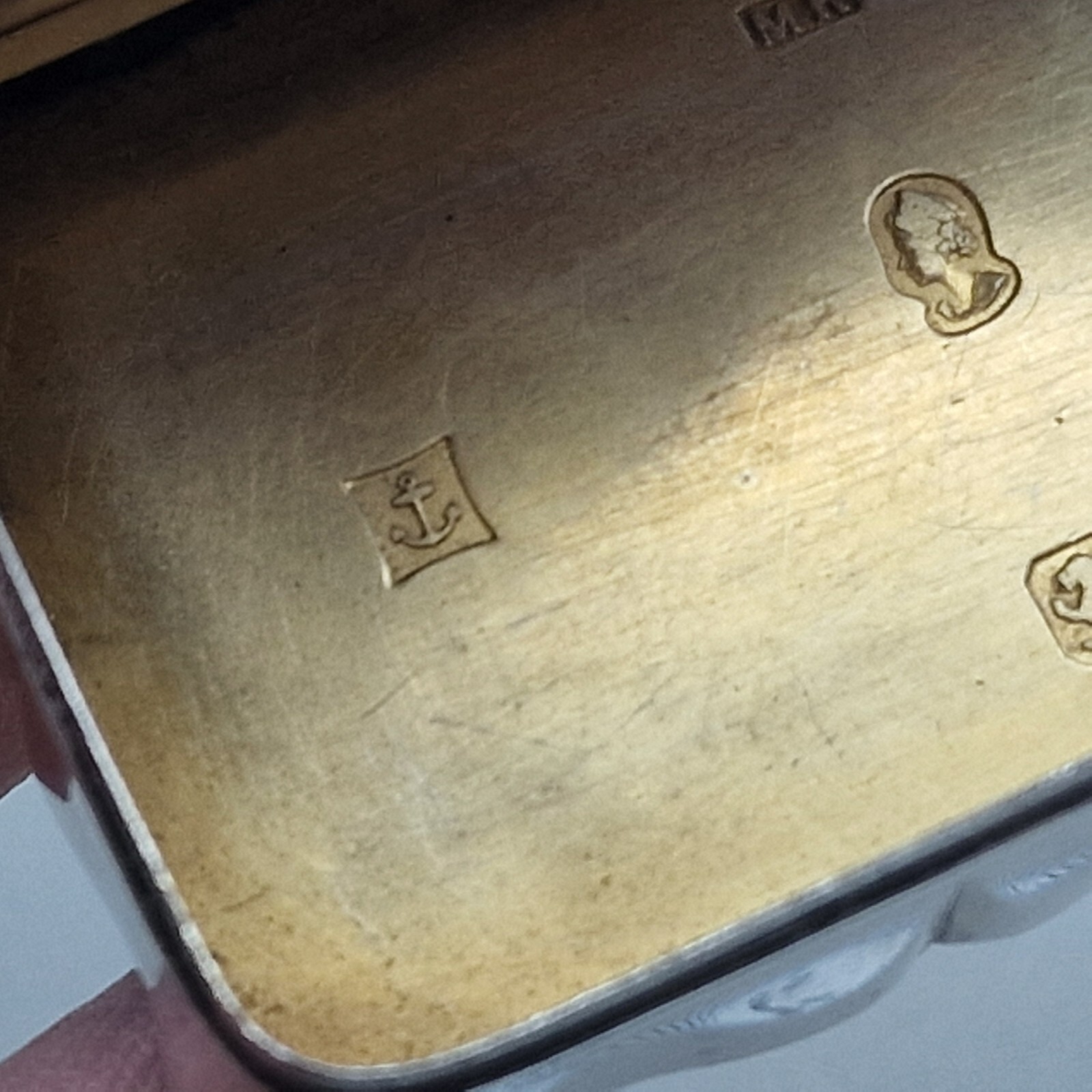 Sterling Silver Rectangular Table Snuff by M Kamin & Co Ltd 1977 Jubilee Mark