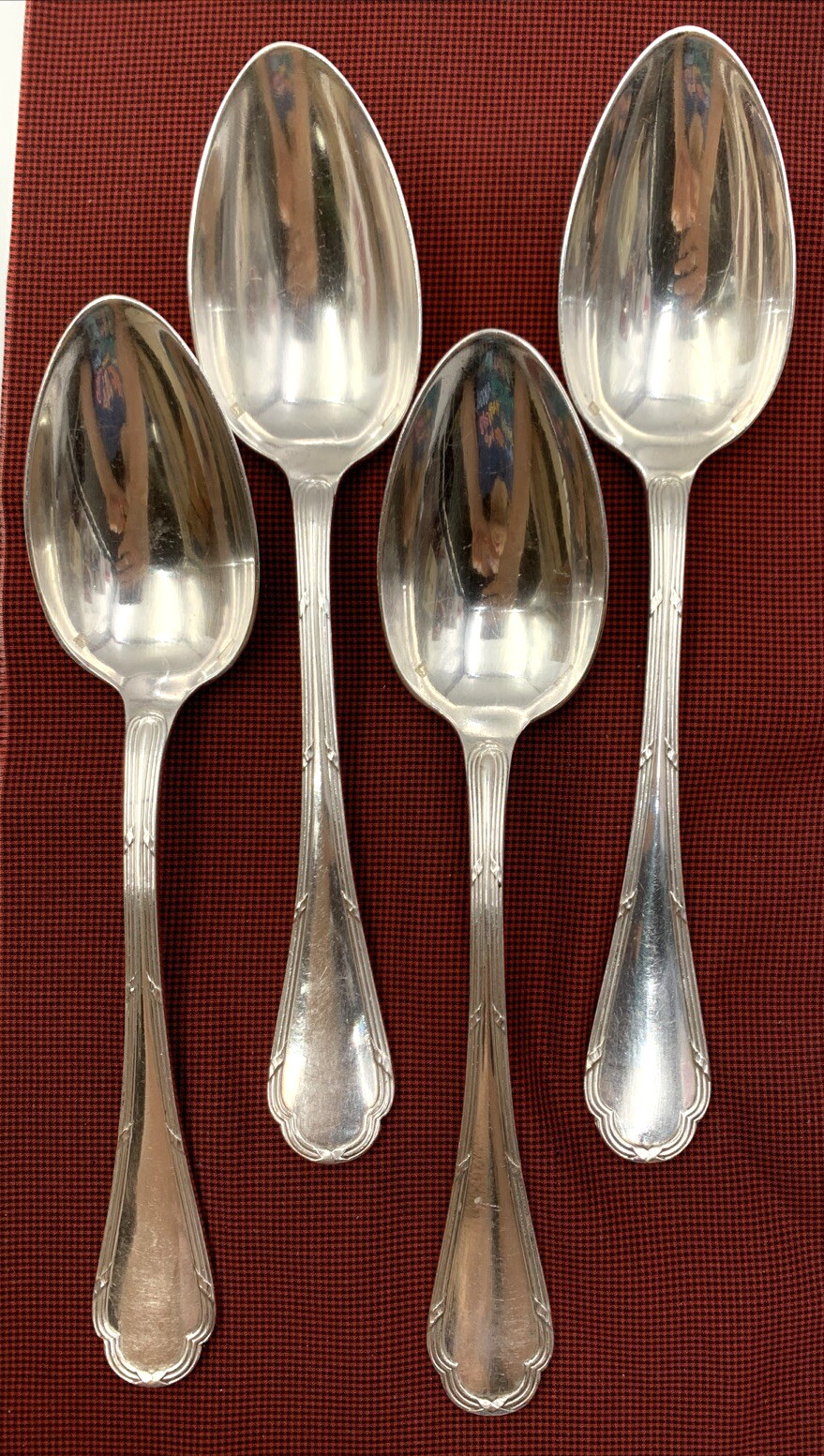 Set of 4 Serving Spoons 26 cm Ercuis Trianon Silver Plated (21.5 cm/8-1/2″)