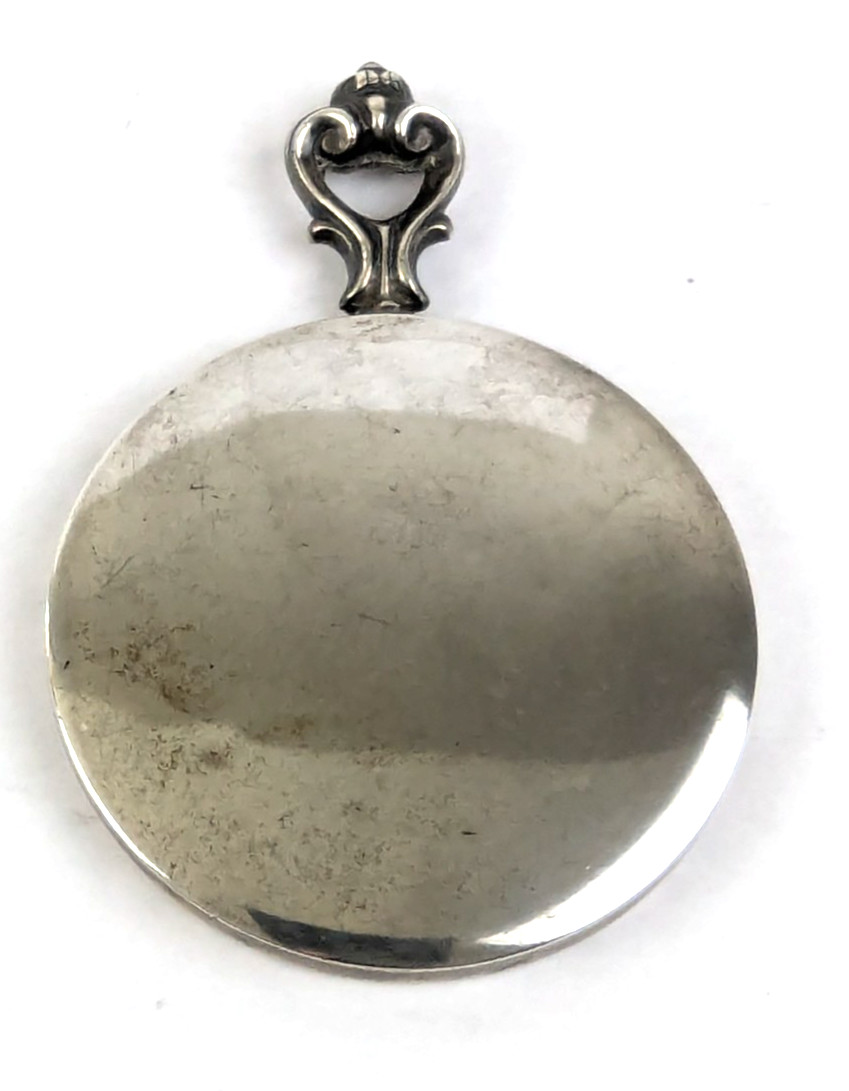 Art Deco Sterling Silver Purse or Chatelaine Hand Mirror by Blackinton R B Co