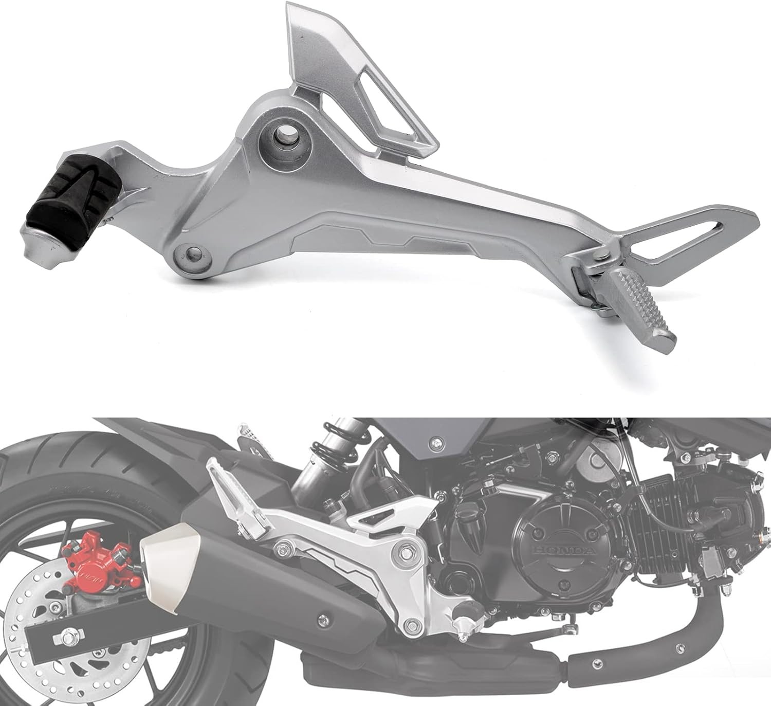 Motorcycle Left Side Footpegs Pedal Footrest Assembly Fit for Honda Grom Msx125