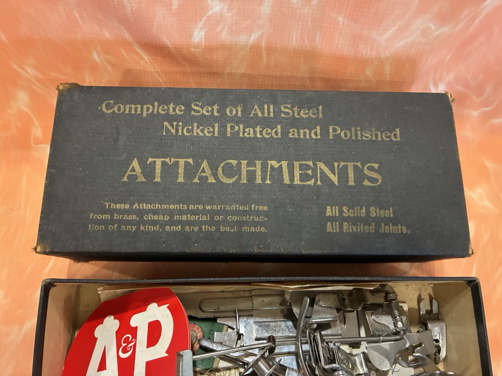 1900’s Sewing Machine Attachments and Accessories with Original Box and Ephemera