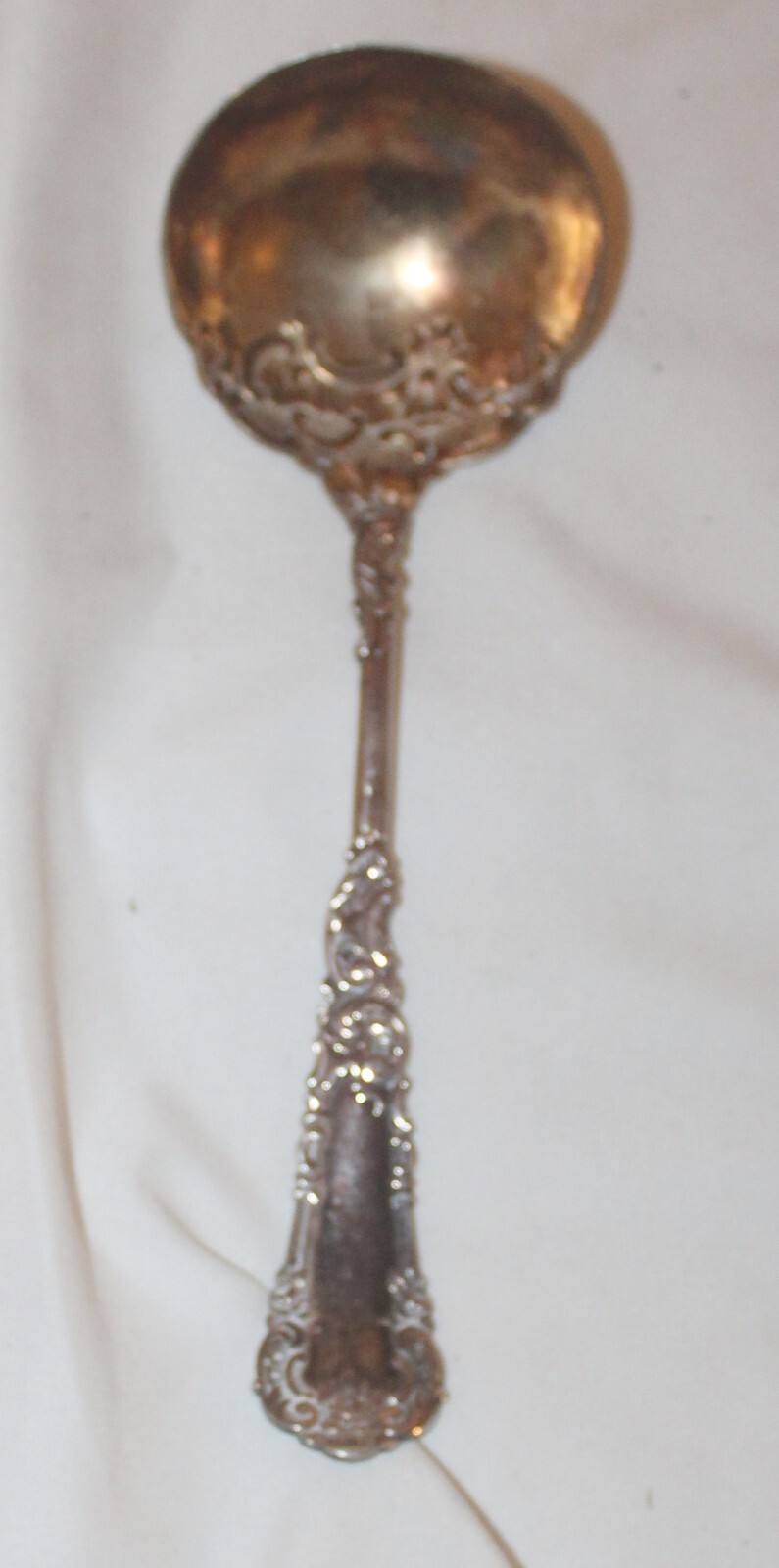 VTG M.F Flowers & Co Soup Ladle Spoon Serving Silverplate