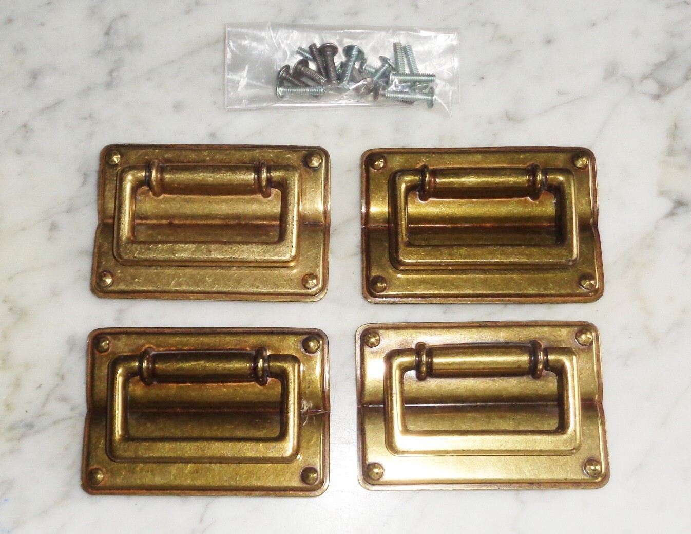 4 Keeler Brass 3 3/4 inch KBC N16767 Bail Cabinet Door Drawer Pull Handles
