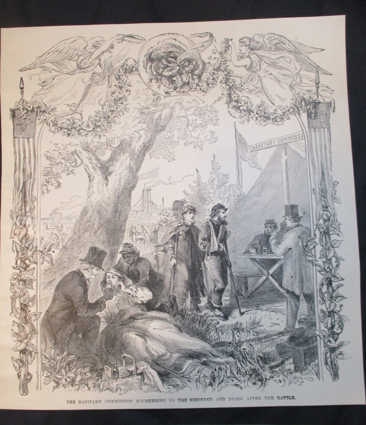 7 1884 Civil War Prints of Union Hospitals, Nurses, Surgeon’s, Medical Doctors