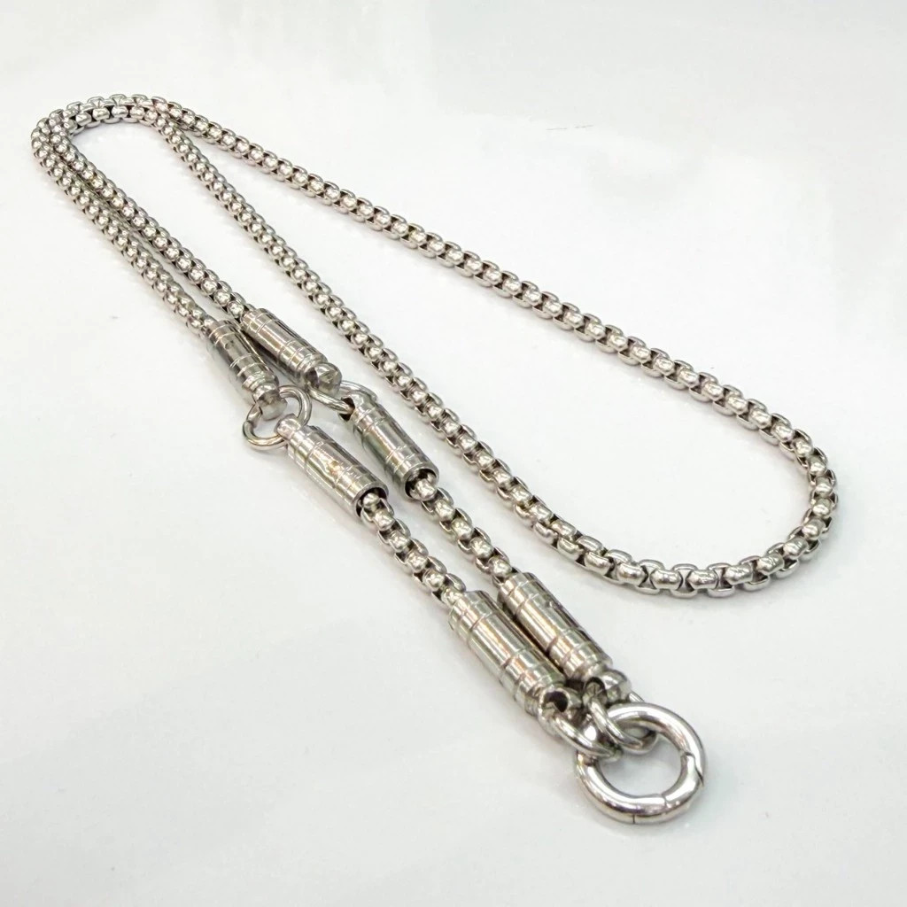 Necklace Stainless Chain 3 Loops Hanging Pendant 26″ inches Thai Buddha Amulet