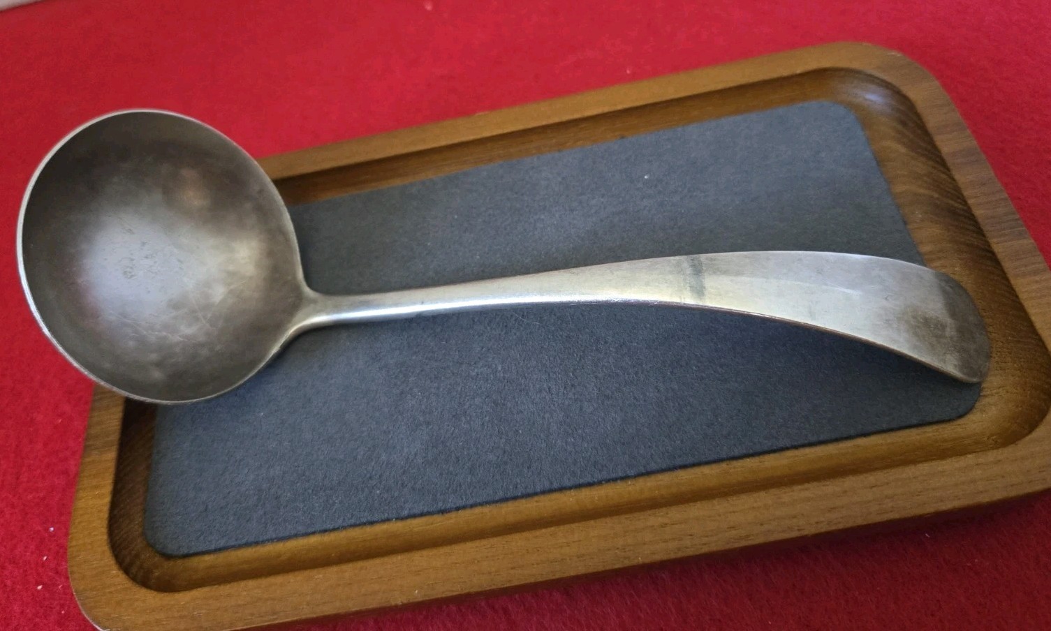 Vintage GERO 90 Silverplate Sauce Ladle Germany Aprox. 6” Mid-Century Modern