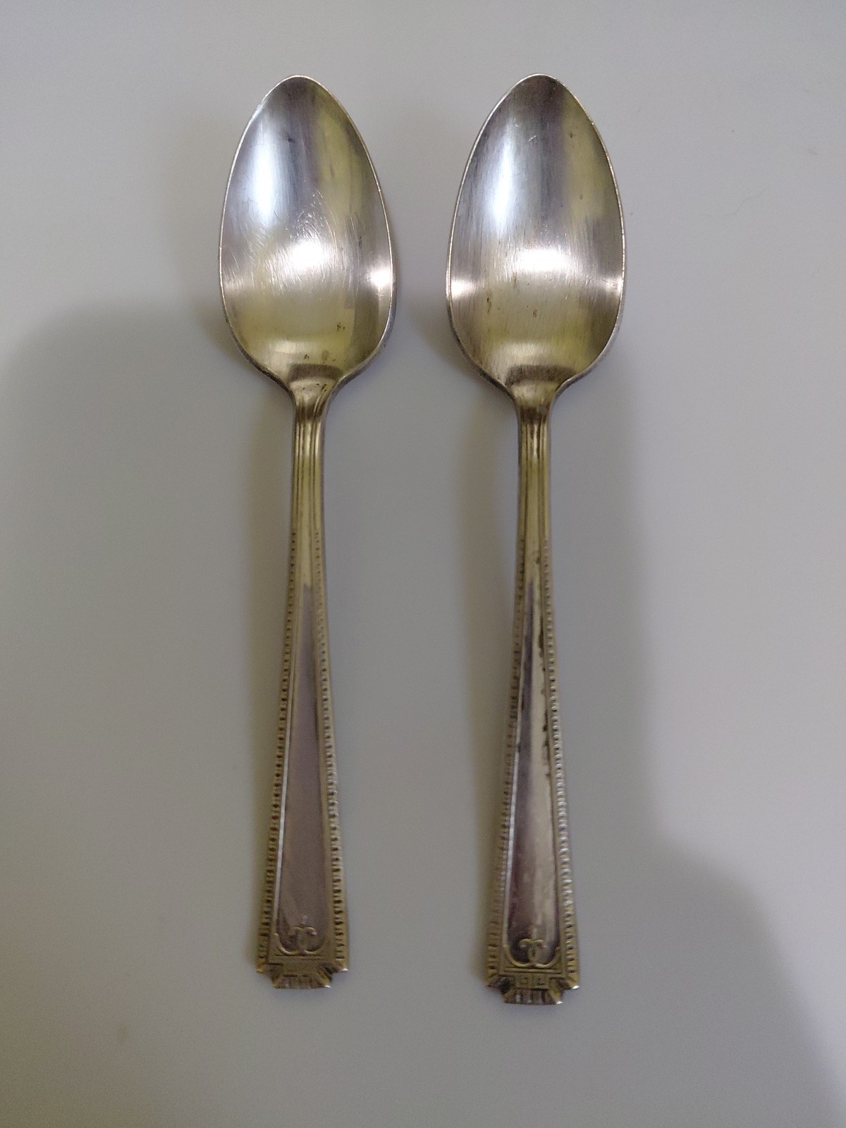 Two ~ Vintage ~ 4 1/2 “ Viceroy Silver Plate SPOON ~ 1900-1950
