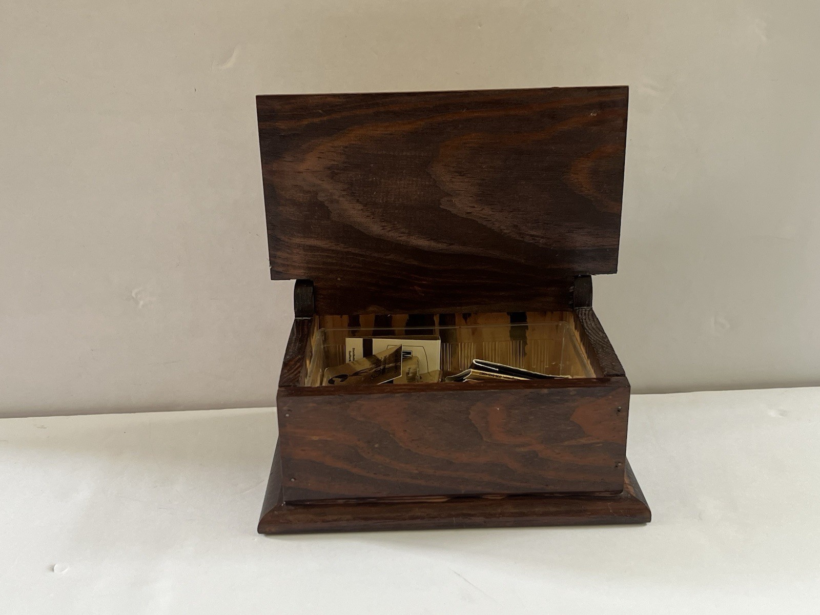 Primitive Antique Rustic Salt Cellar Match Box Wall Decor W/ Matches Cottagecore