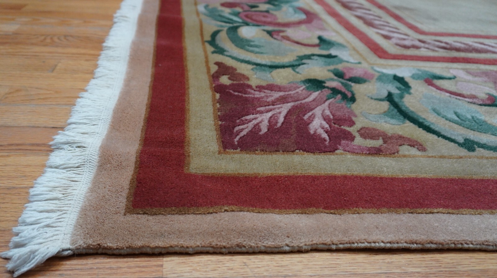 Chinese Tibetan Savonnerie Style hand knotted Wool Oriental Rug 7’8″ x 10′