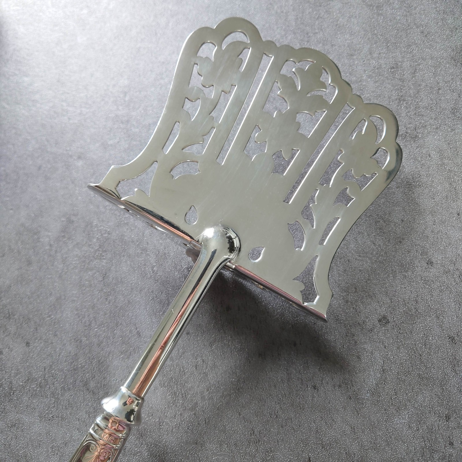 Christofle Malmaison Asparagus Server Flatware Silverplate Excellent