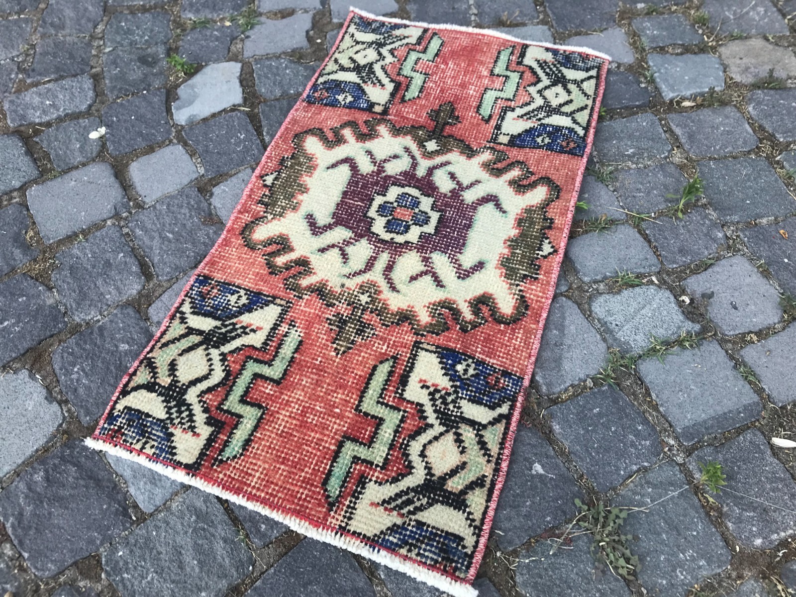 Home Decor Rug, Turkish Vintage Rug, Handmade Wool Rug, Bohemian Rug,1,3x 2,3 ft