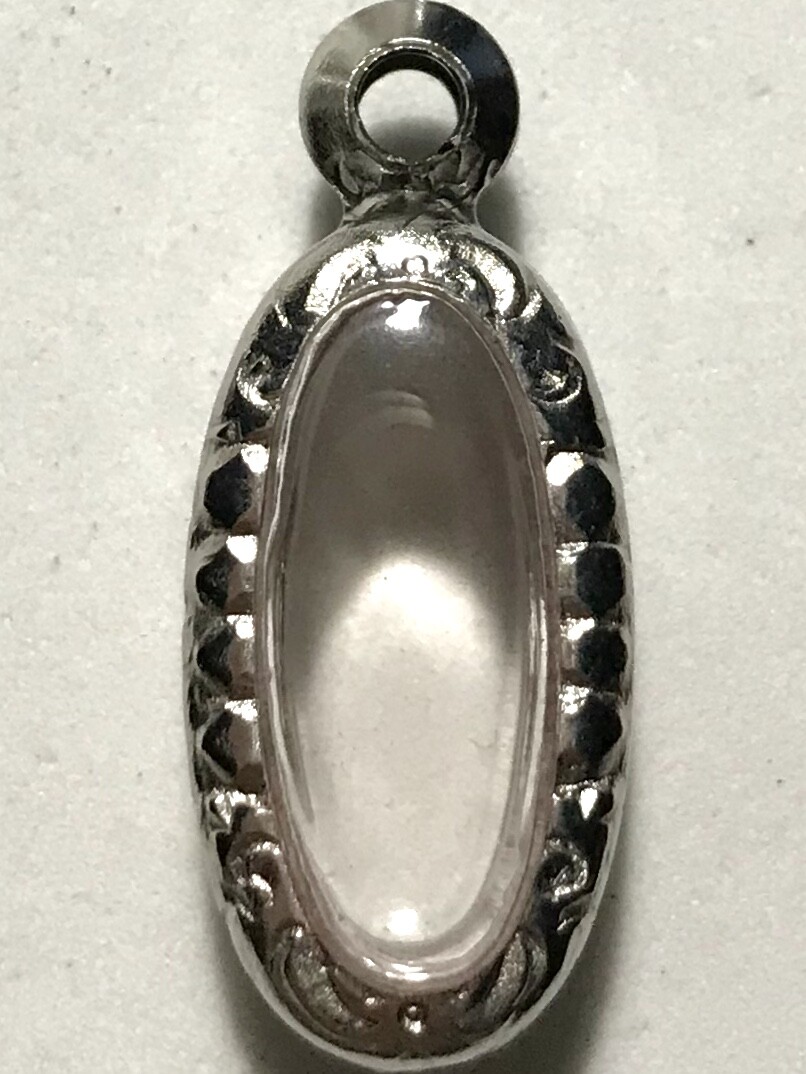 STAINLESS STEEL CASE/CASING AMULET PHRA LP THAI BUDDHA PENDANT C1040 h2.2 w1.1cm